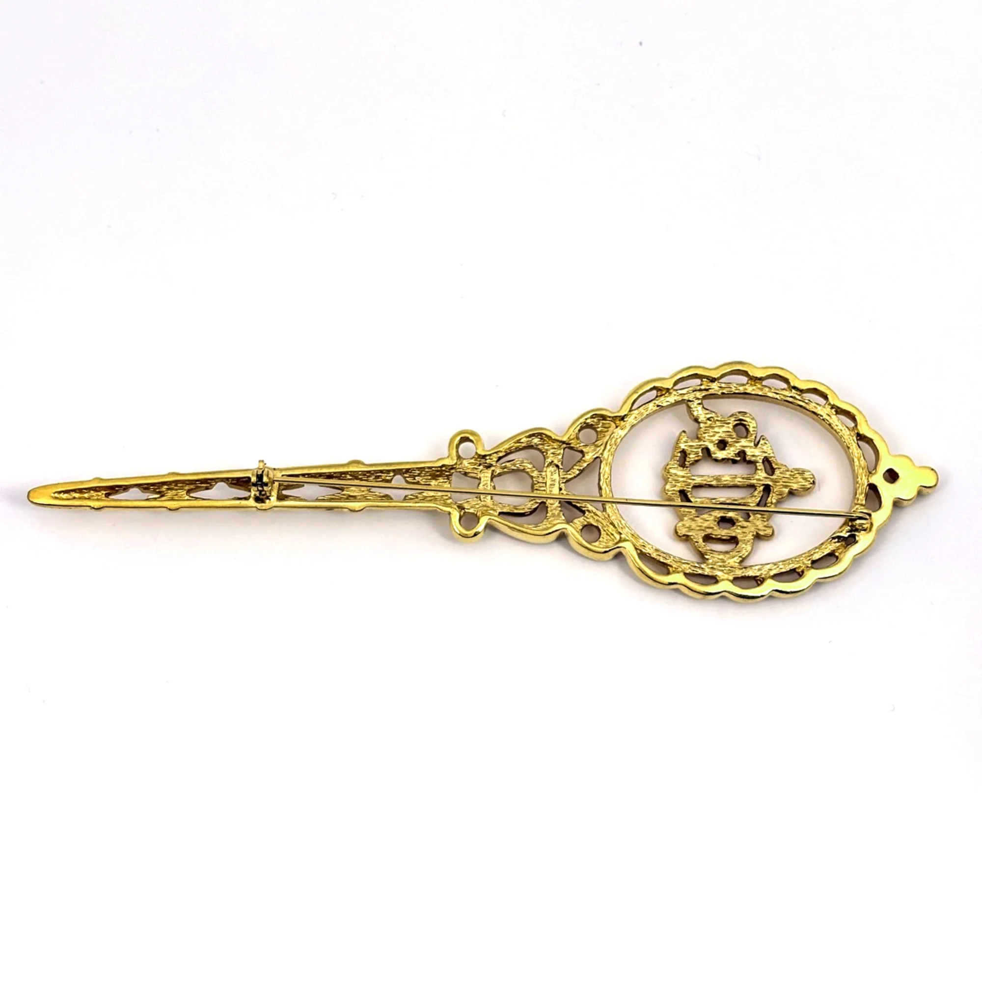 Brooch Gold-Tone Metal - Image 2