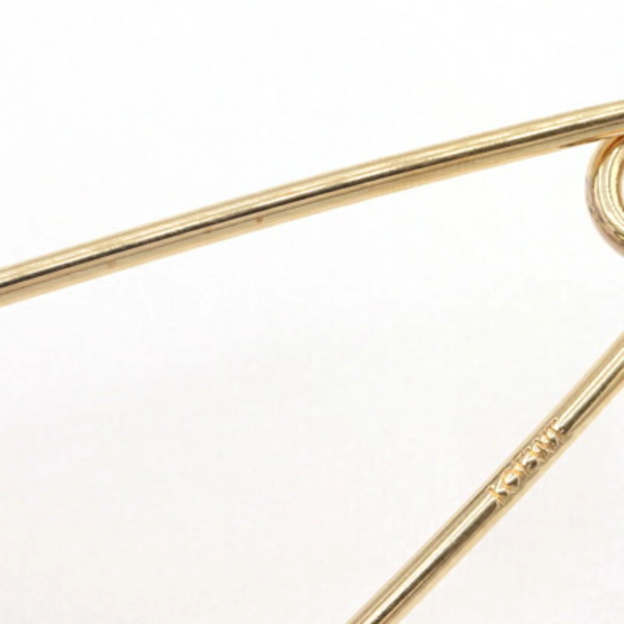 Meccano Pin Brooch Red Gold Leather and Metal Small - Image 5
