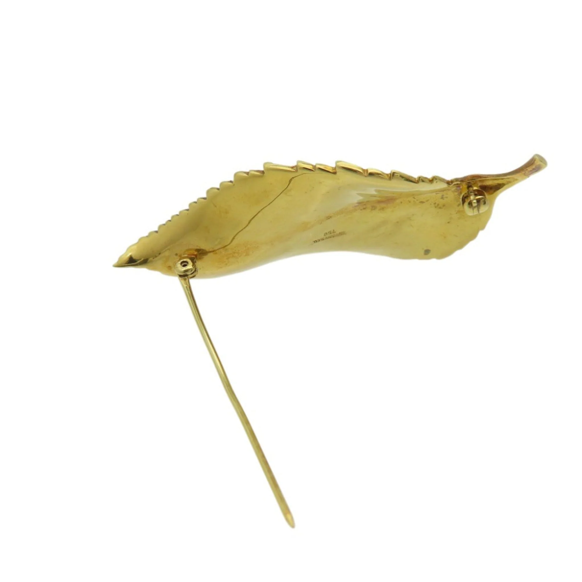 Leaf Brooch 18K Yellow Gold - Image 6