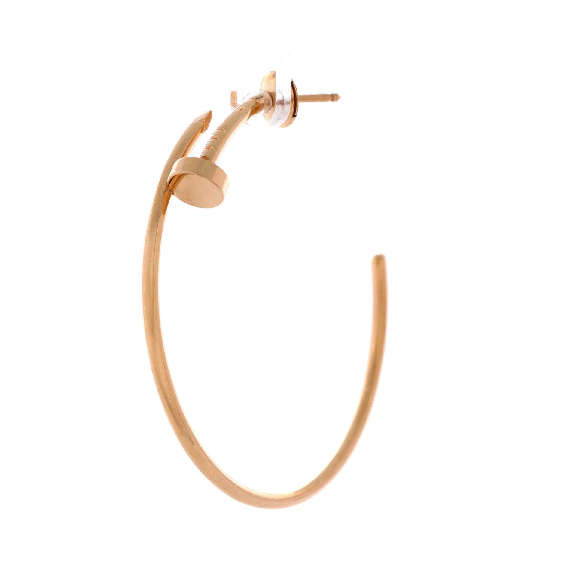 Juste un Clou Hoop Earrings 18K Rose Gold XL - Image 3