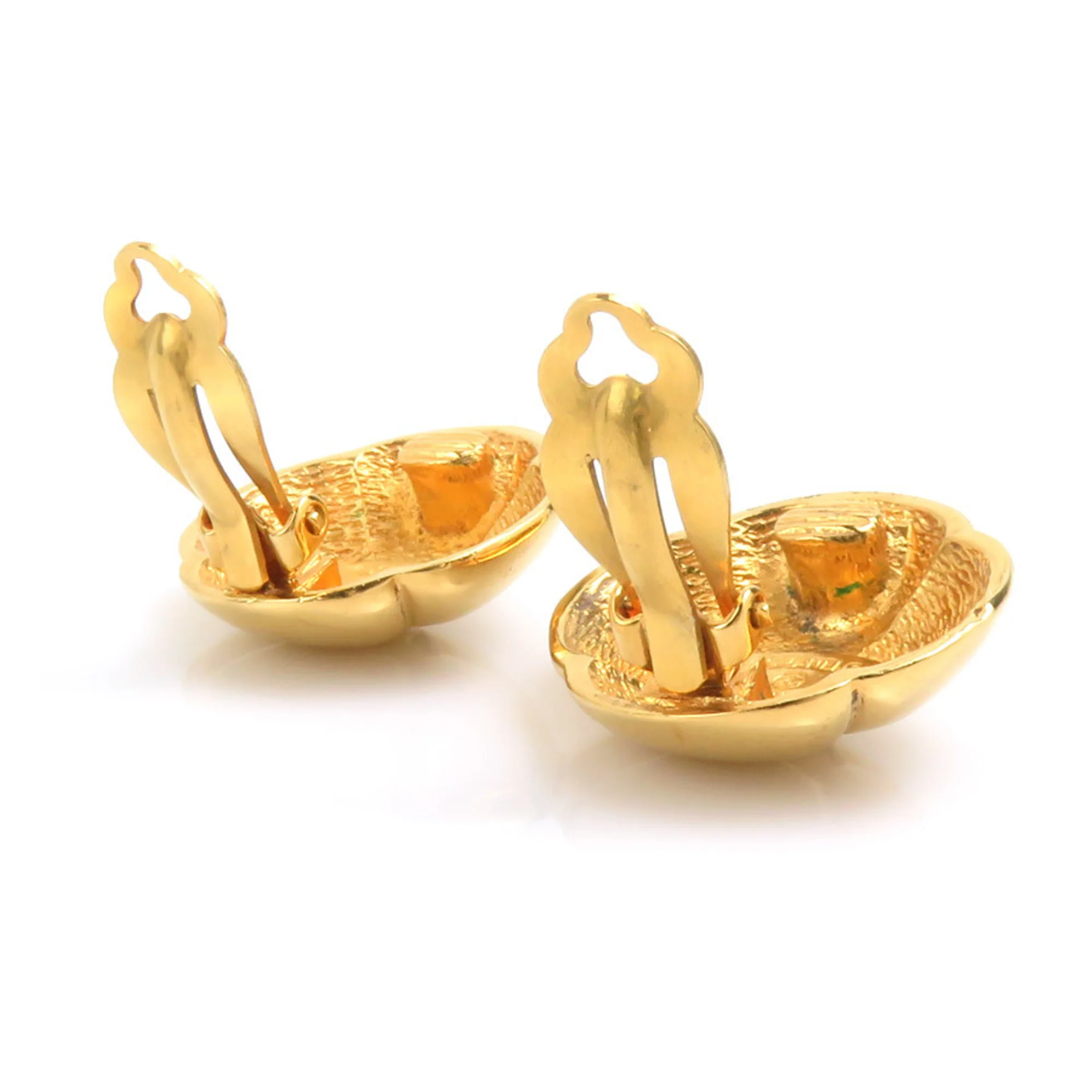 CC Logo Clip-On Earrings Gold-Tone Metal Gold-Tone Metal - Image 4