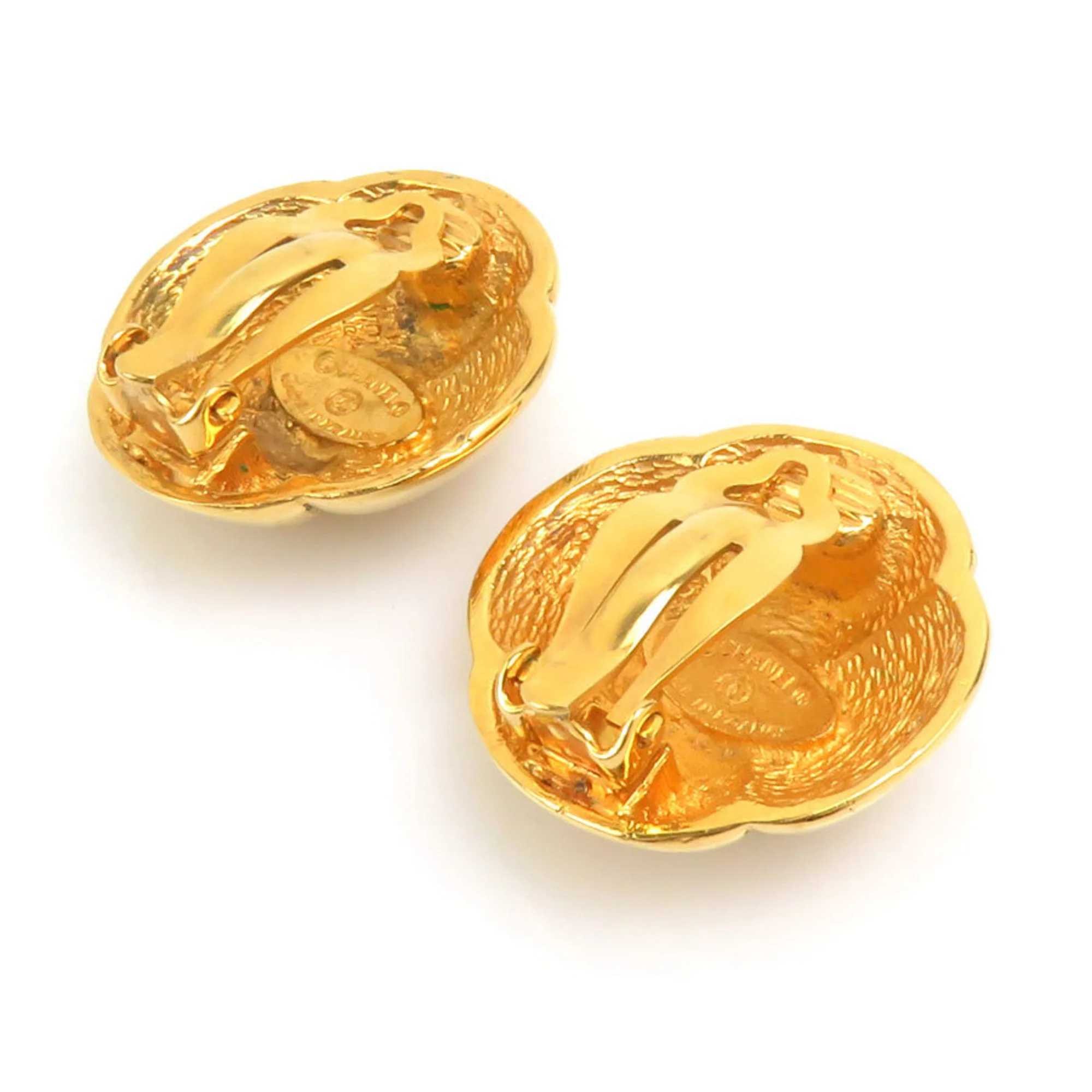 CC Logo Clip-On Earrings Gold-Tone Metal Gold-Tone Metal - Image 6
