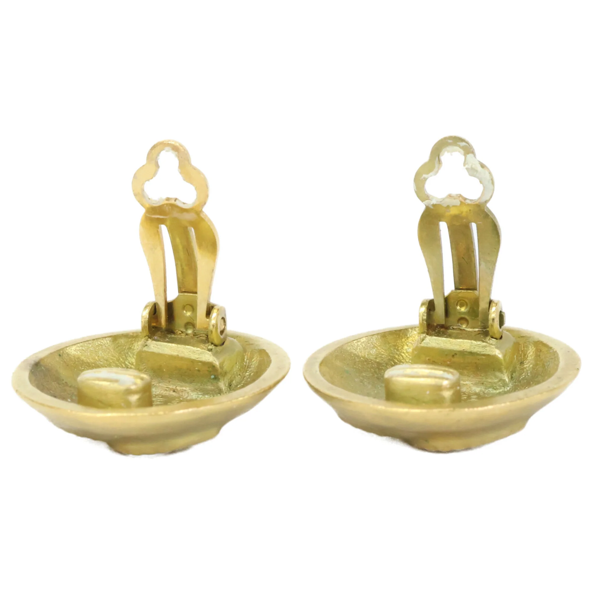 CC Logo Clip-On Earrings Gold-Tone Metal Gold-Tone Metal - Image 7