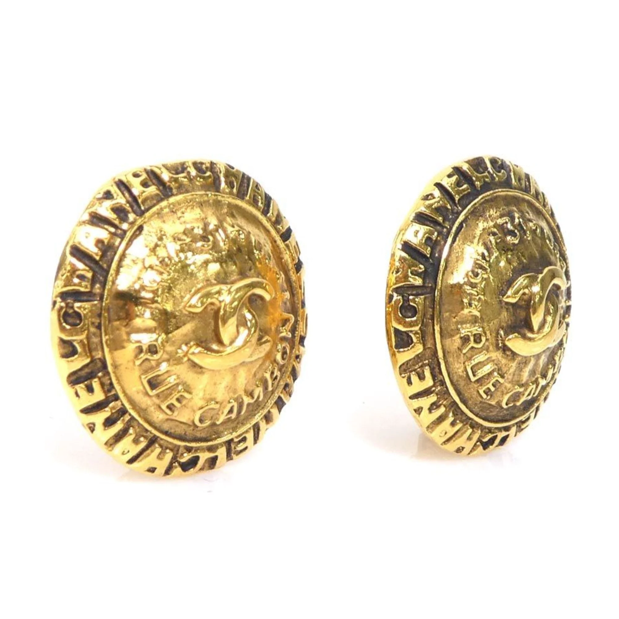 CC Logo Clip-On Earrings Gold-Tone Metal Gold-Tone Metal - Image 2