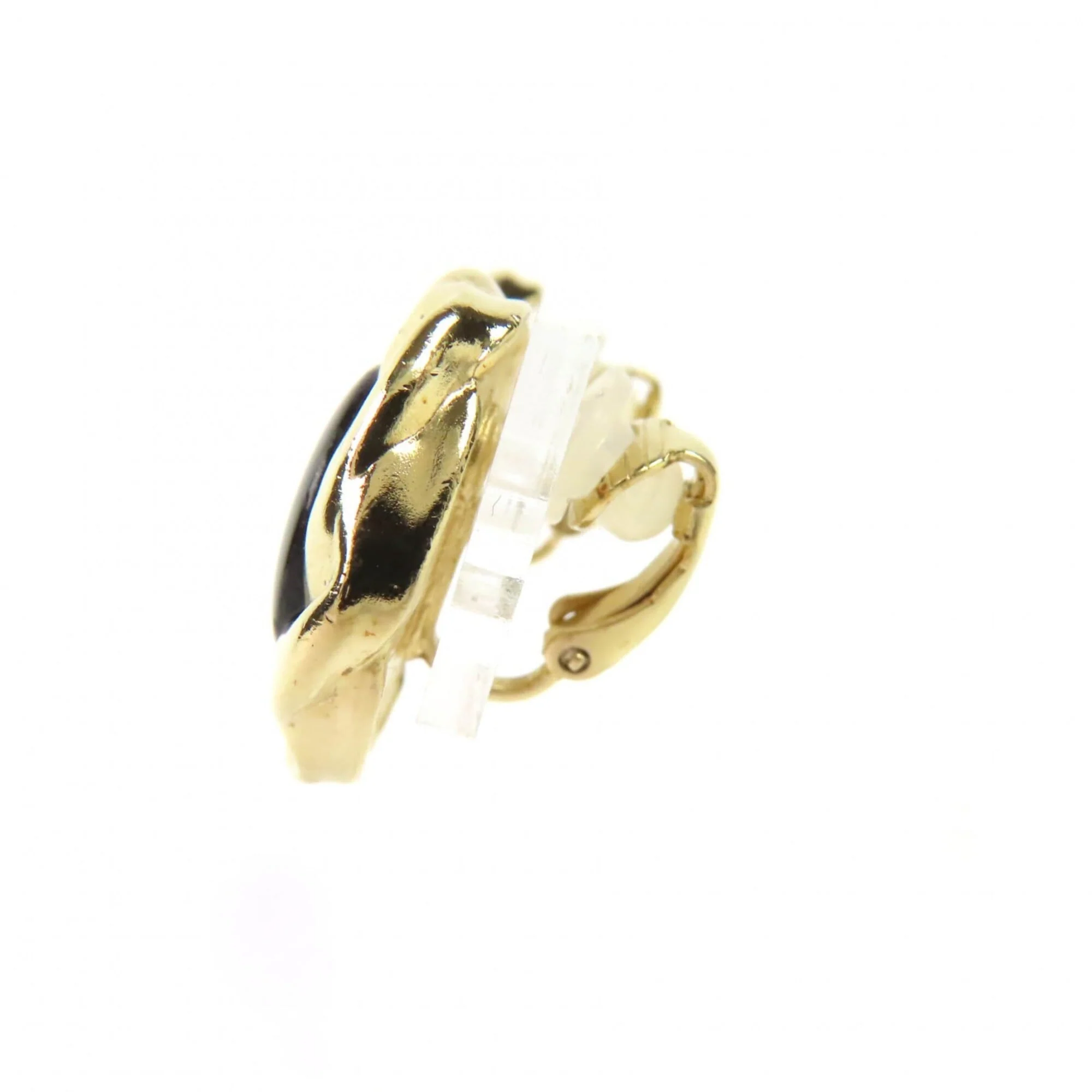 CC Logo Clip-On Earrings Gold-Tone Metal Gold-Tone Metal - Image 3