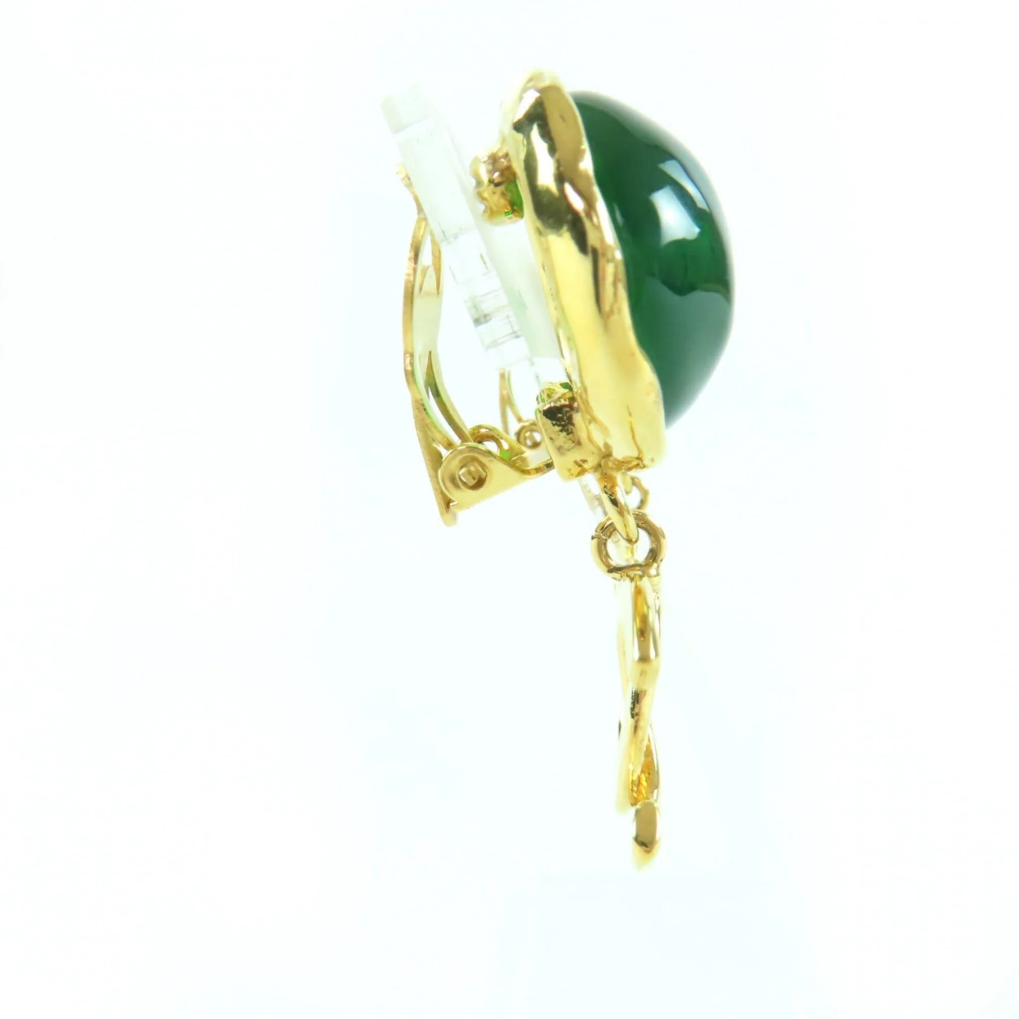 CC Logo Clip-On Earrings Gold-Tone Metal Gold-Tone Metal - Image 4