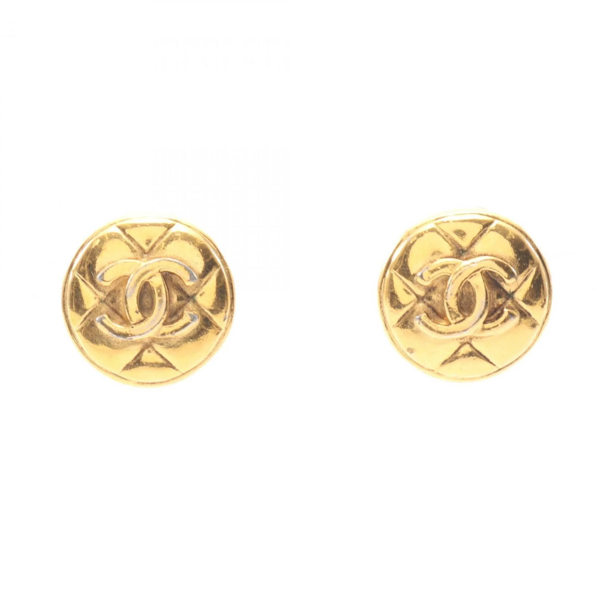 CC Logo Clip-On Earrings Metal Gold-Tone Metal
