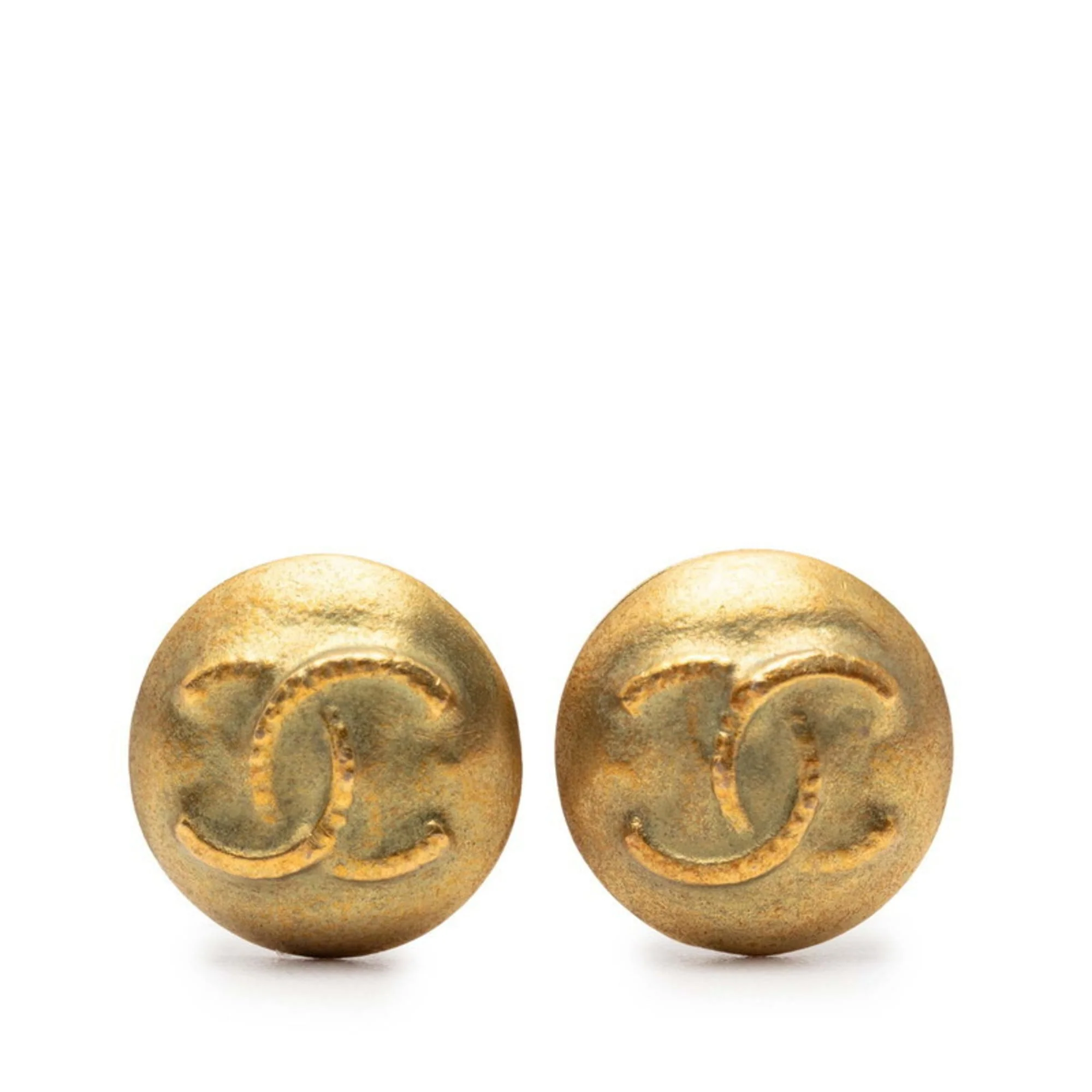 CC Logo Clip-On Earrings Metal Gold-Tone Metal