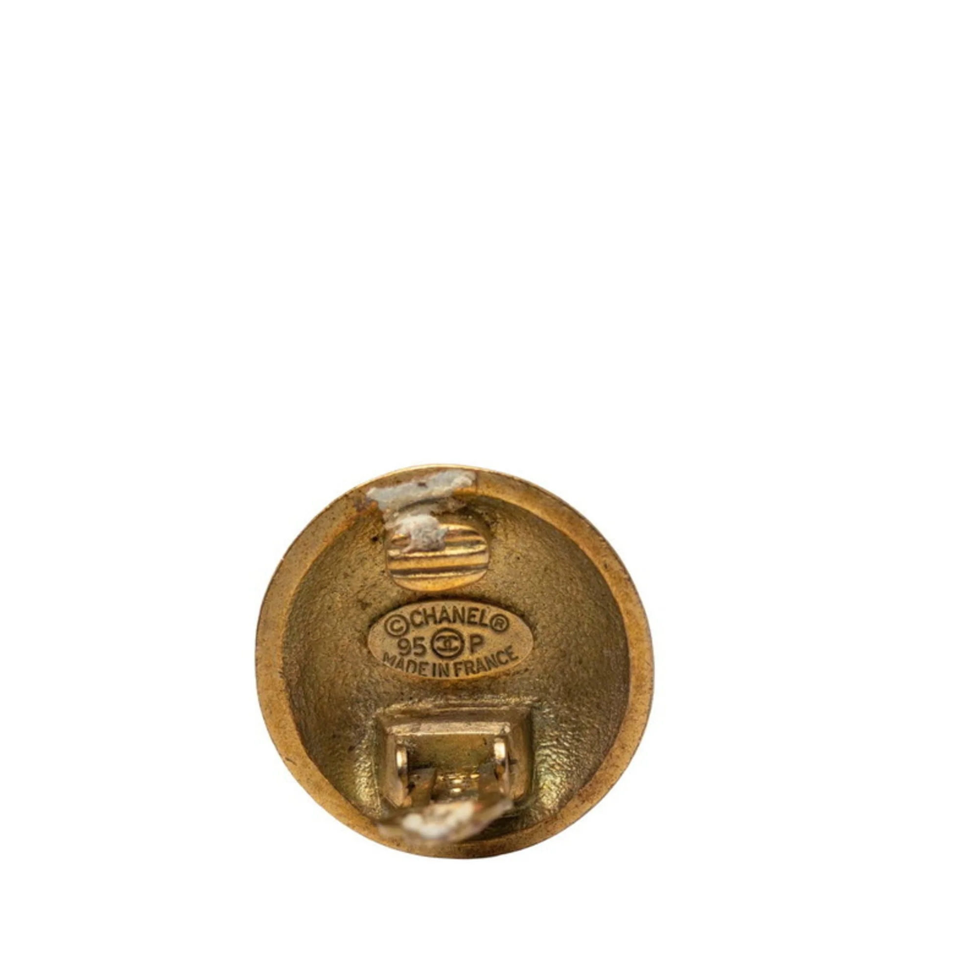 CC Logo Clip-On Earrings Metal Gold-Tone Metal - Image 3