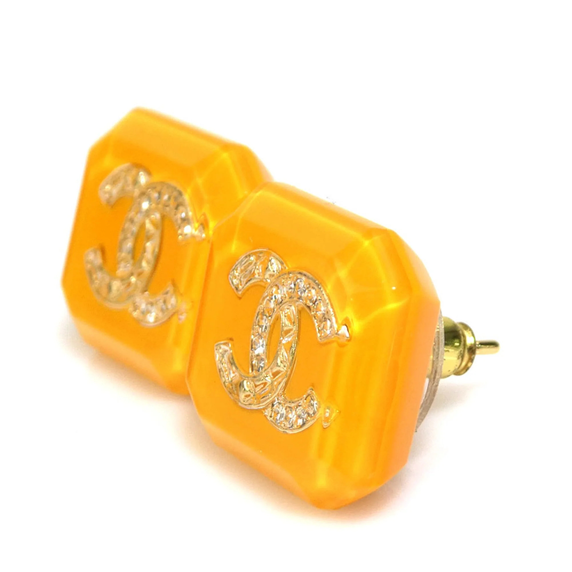 CC Logo Earrings Gold-Tone Metal - Image 3
