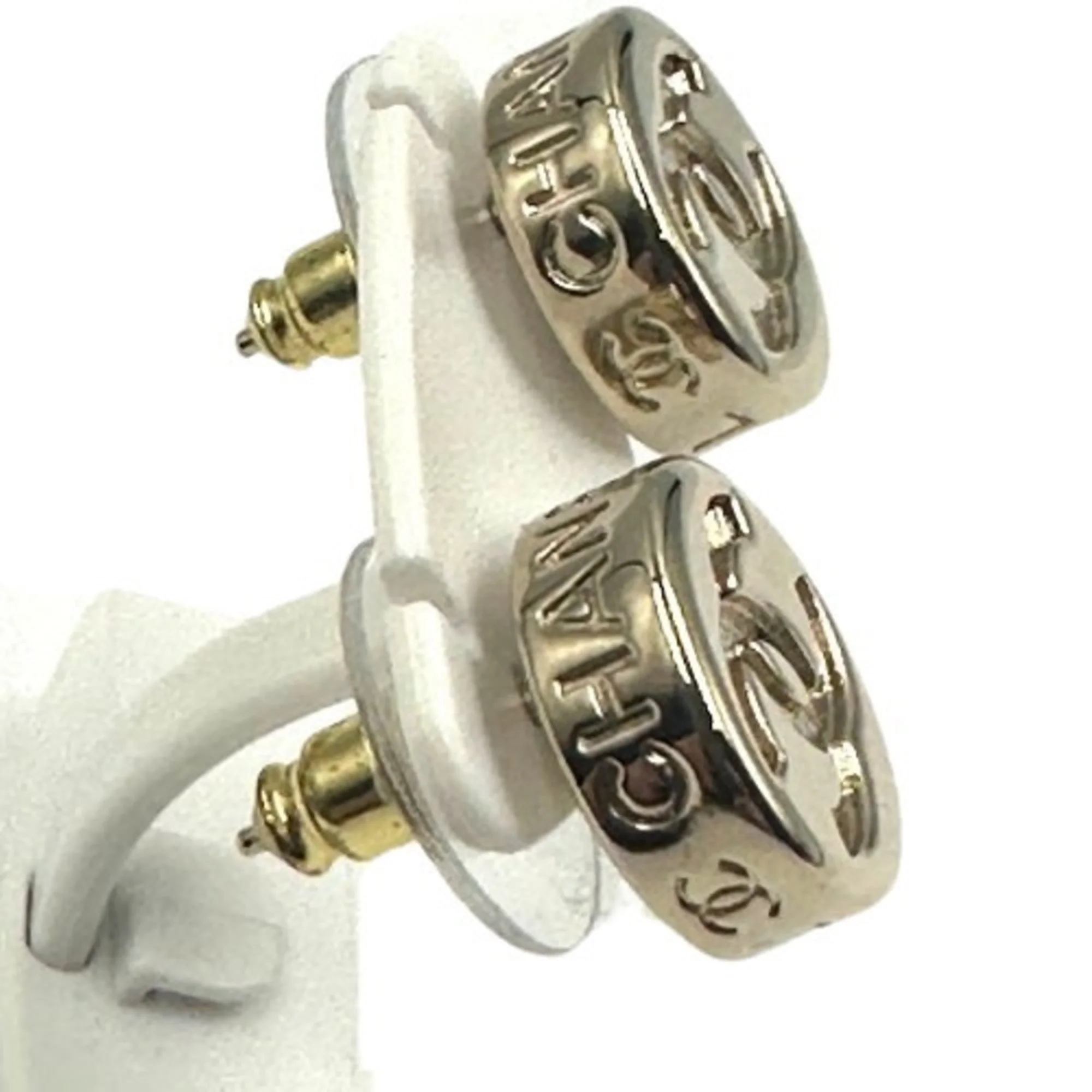 CC Logo Earrings Gold-Tone Metal Gold-Tone Metal - Image 2