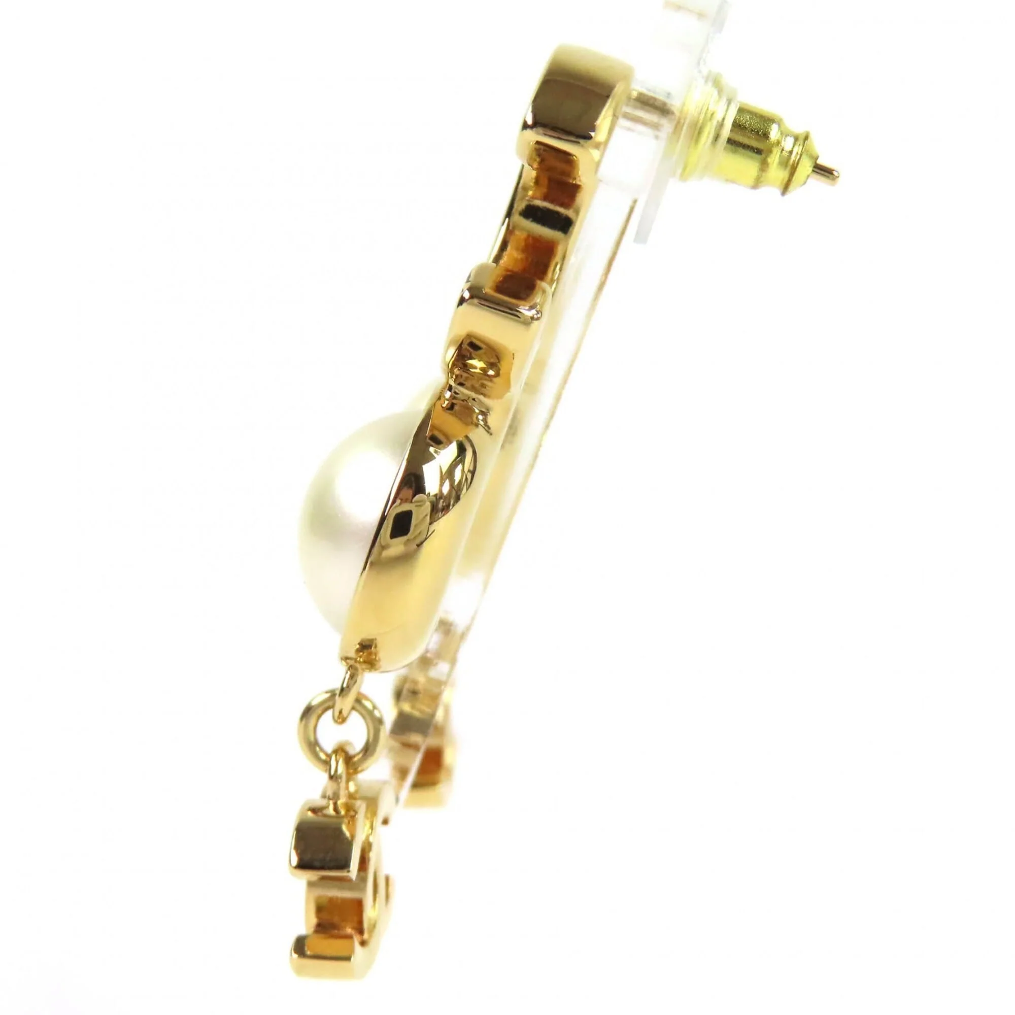 CC Logo Earrings Gold-Tone Metal Gold-Tone Metal - Image 3