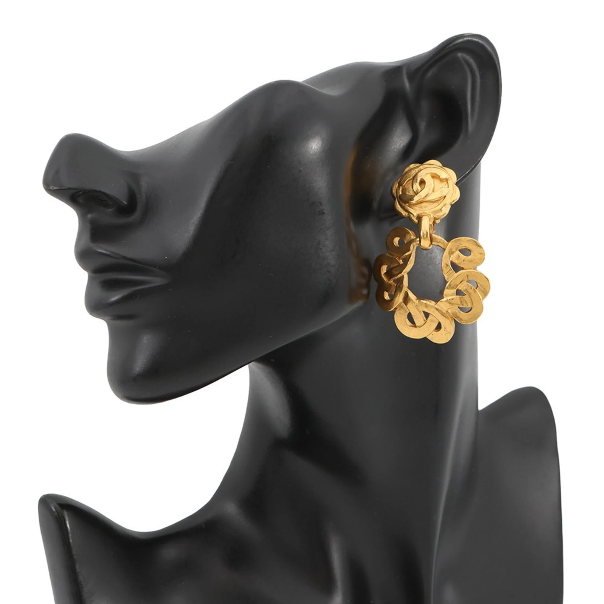 CC Logo Earrings Gold-Tone Metal Gold-Tone Metal - Image 4