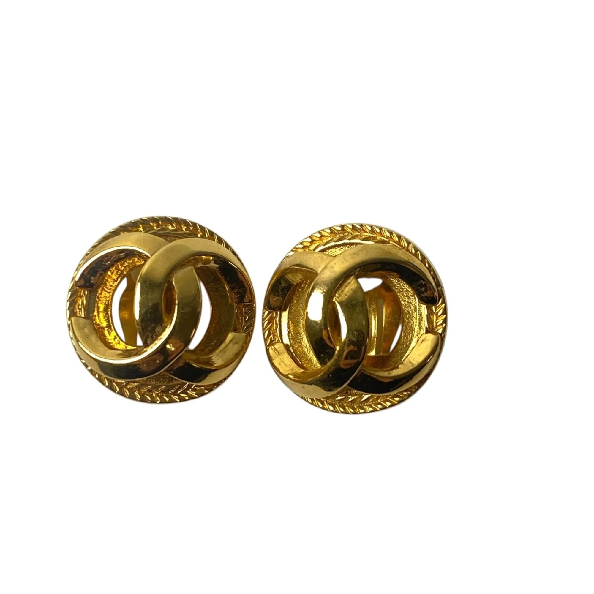 CC Logo Earrings Metal Gold-Tone Metal - Image 2