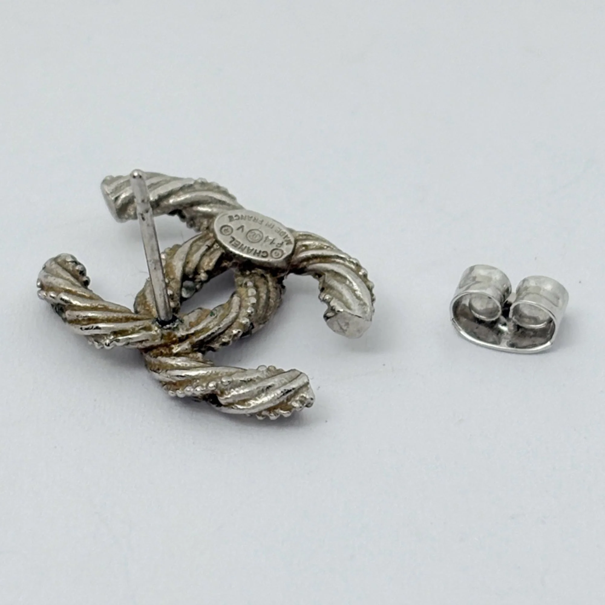 CC Logo Earrings Metal Silver-Tone Metal - Image 3
