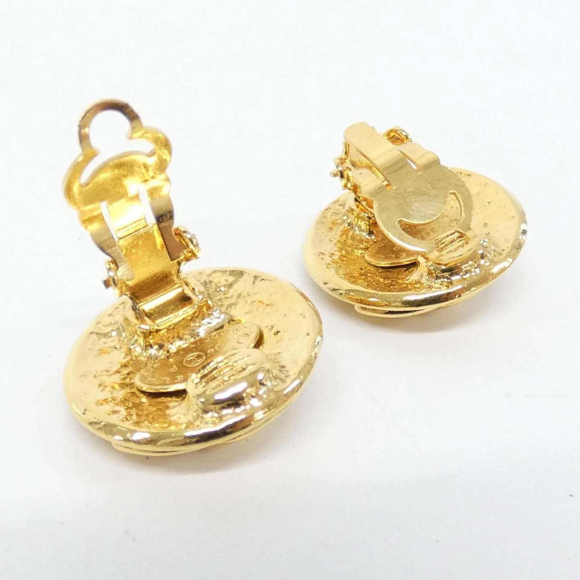 Clip-On Earrings Clip-On Gold-Tone Metal - Image 5
