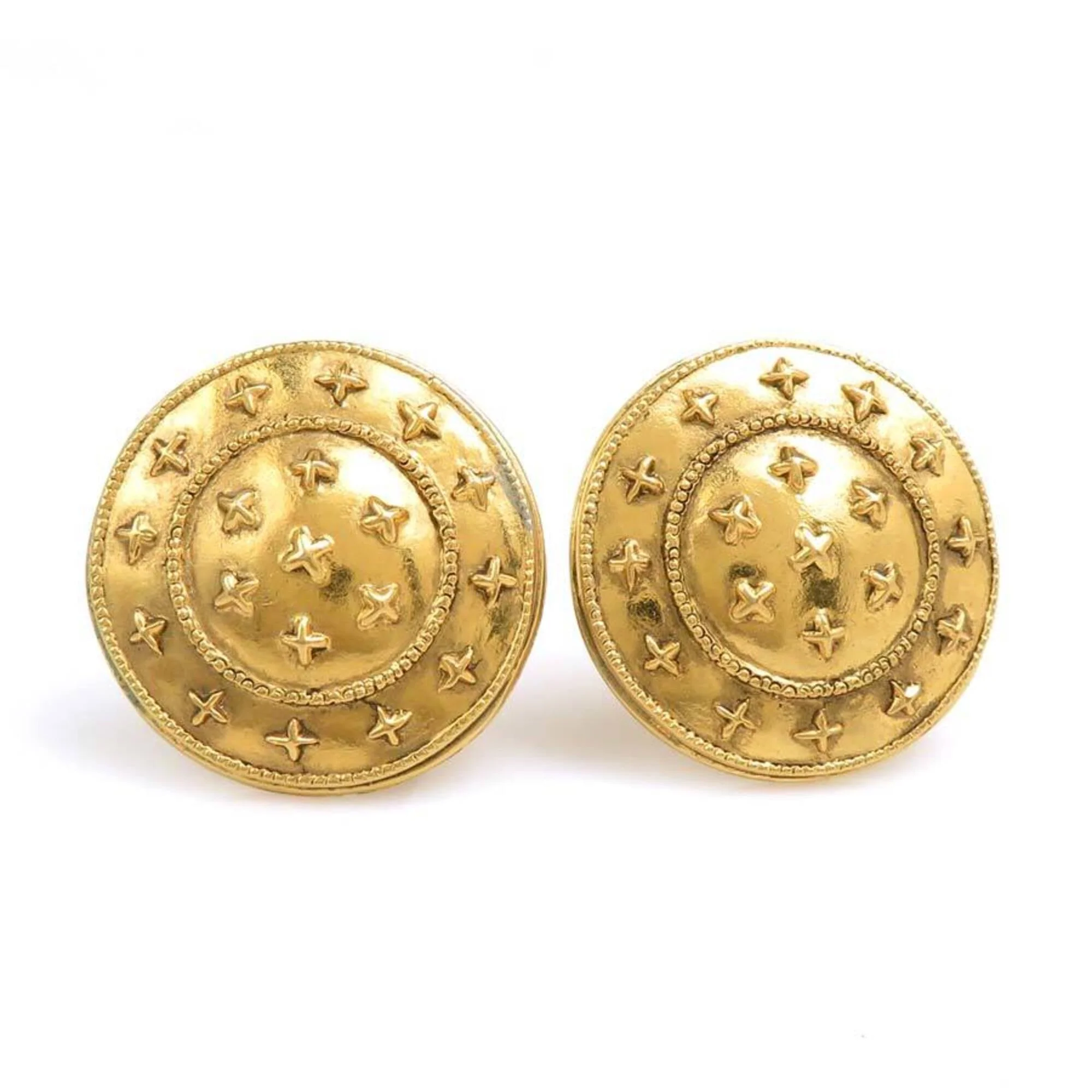 Clip-On Earrings Clip-On Gold-Tone Metal