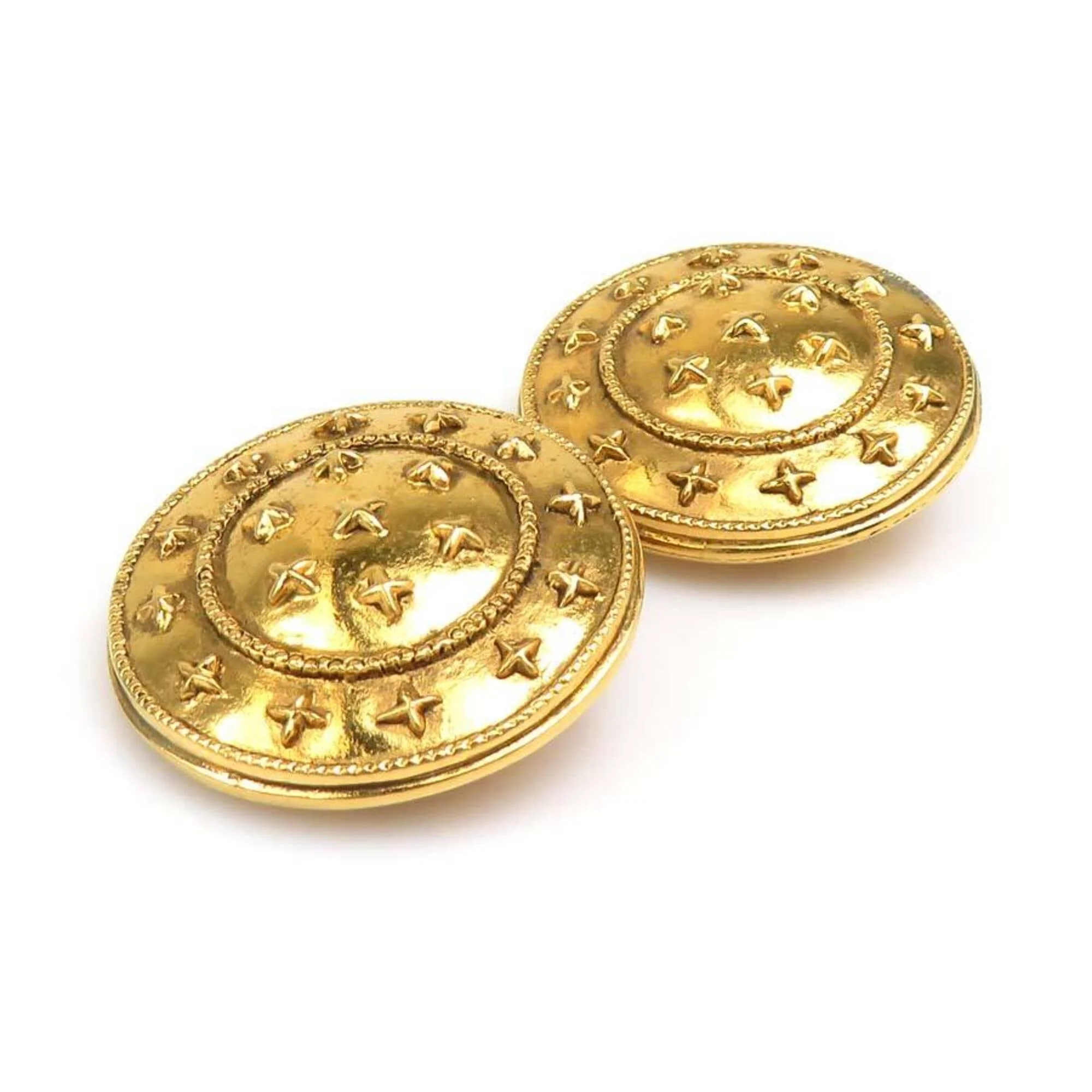Clip-On Earrings Clip-On Gold-Tone Metal - Image 4