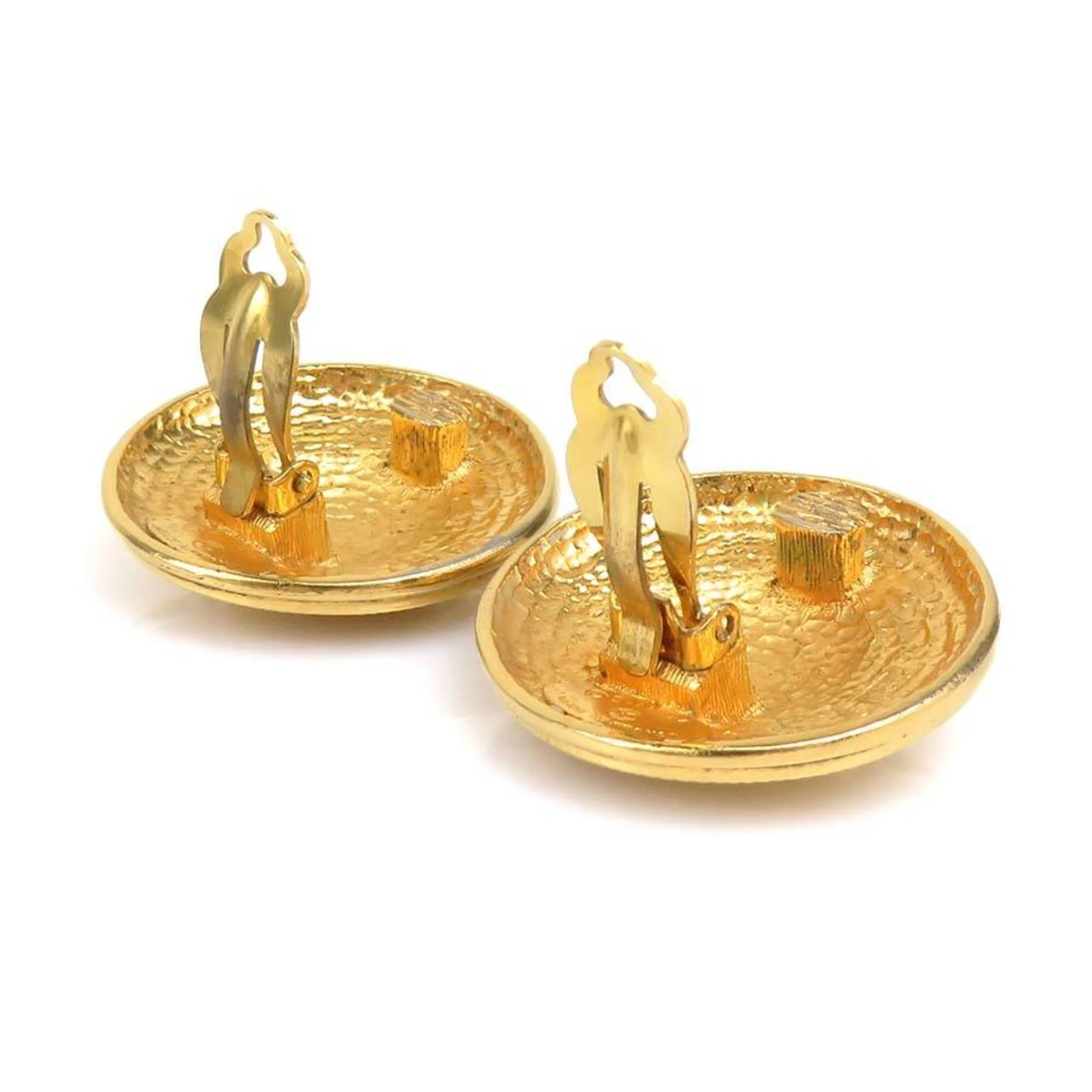 Clip-On Earrings Clip-On Gold-Tone Metal - Image 8