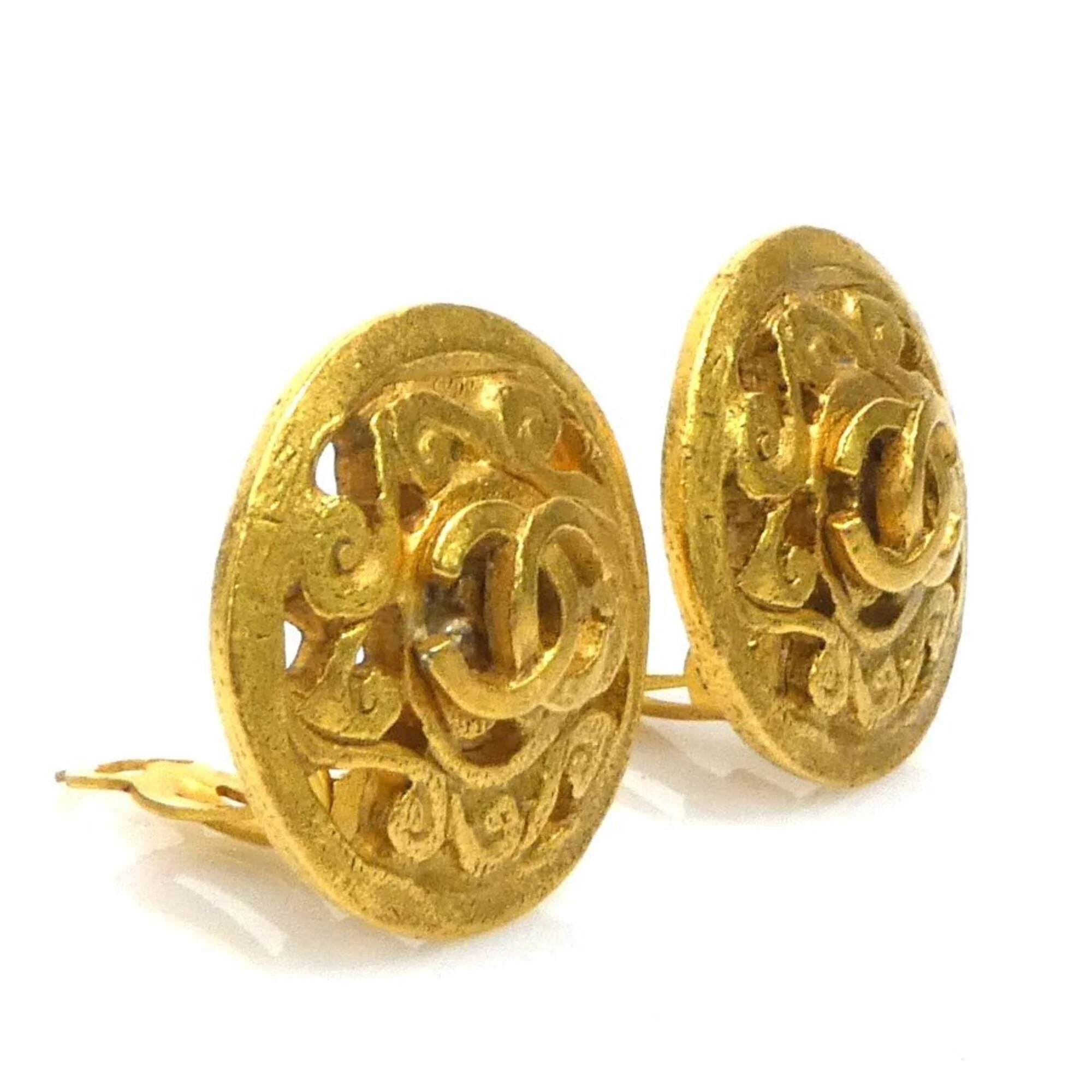 Clip-On Earrings Clip-On Gold-Tone Metal - Image 2