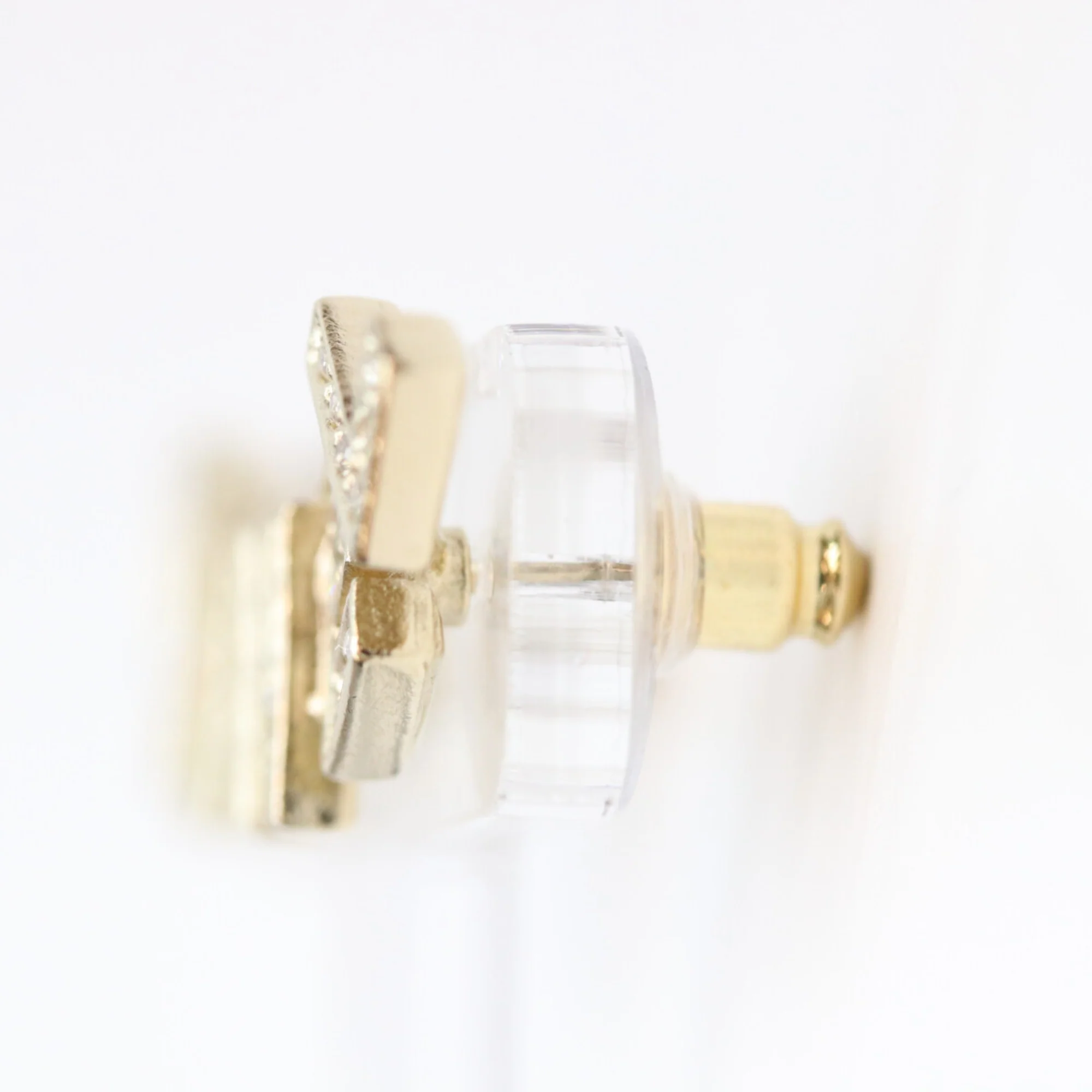 Earrings Rhinestone Gold-Tone Metal - Image 2