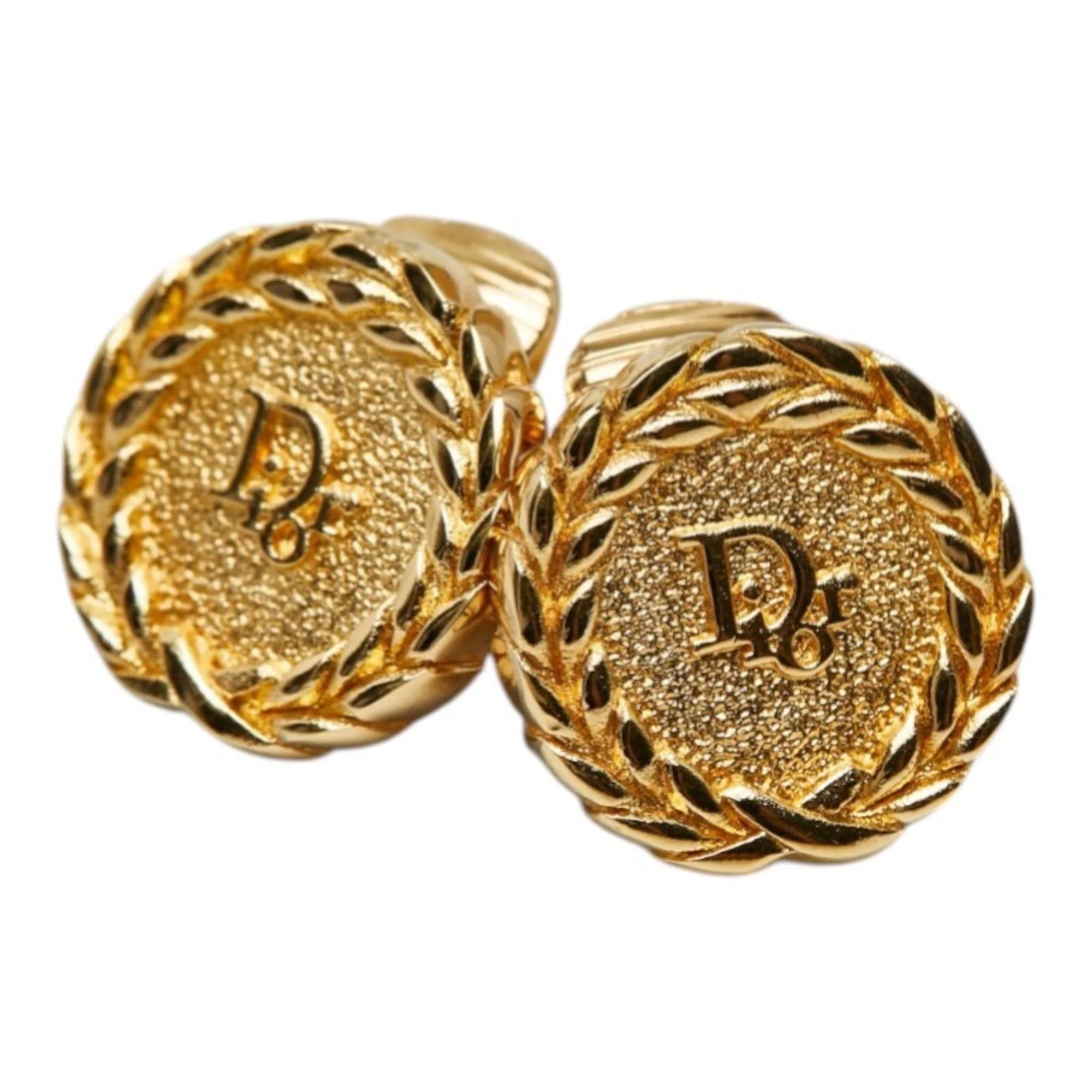 Earrings Logo Gold-Tone Metal
