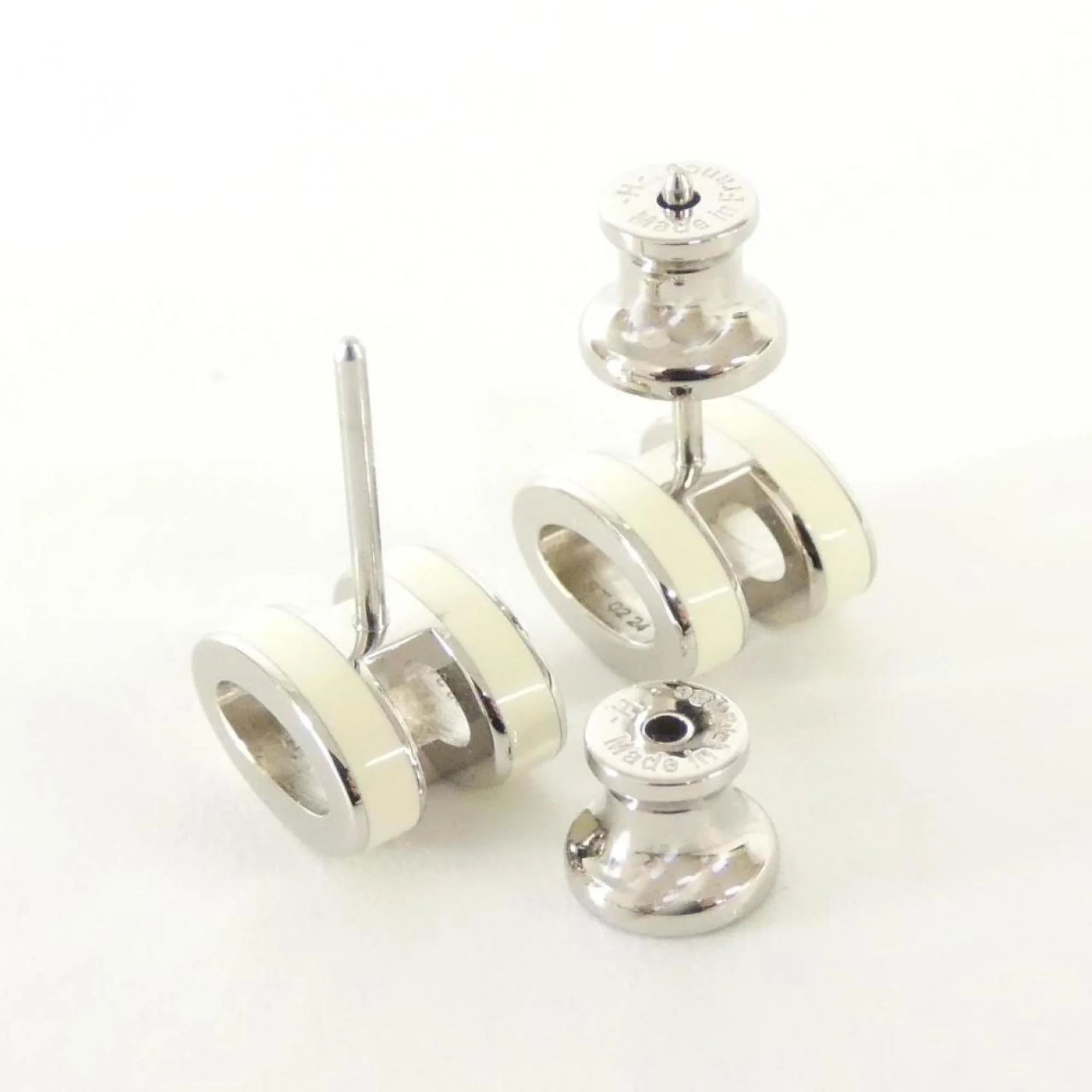 Pop H Earrings Sterling Silver Silver-Tone Metal - Image 3