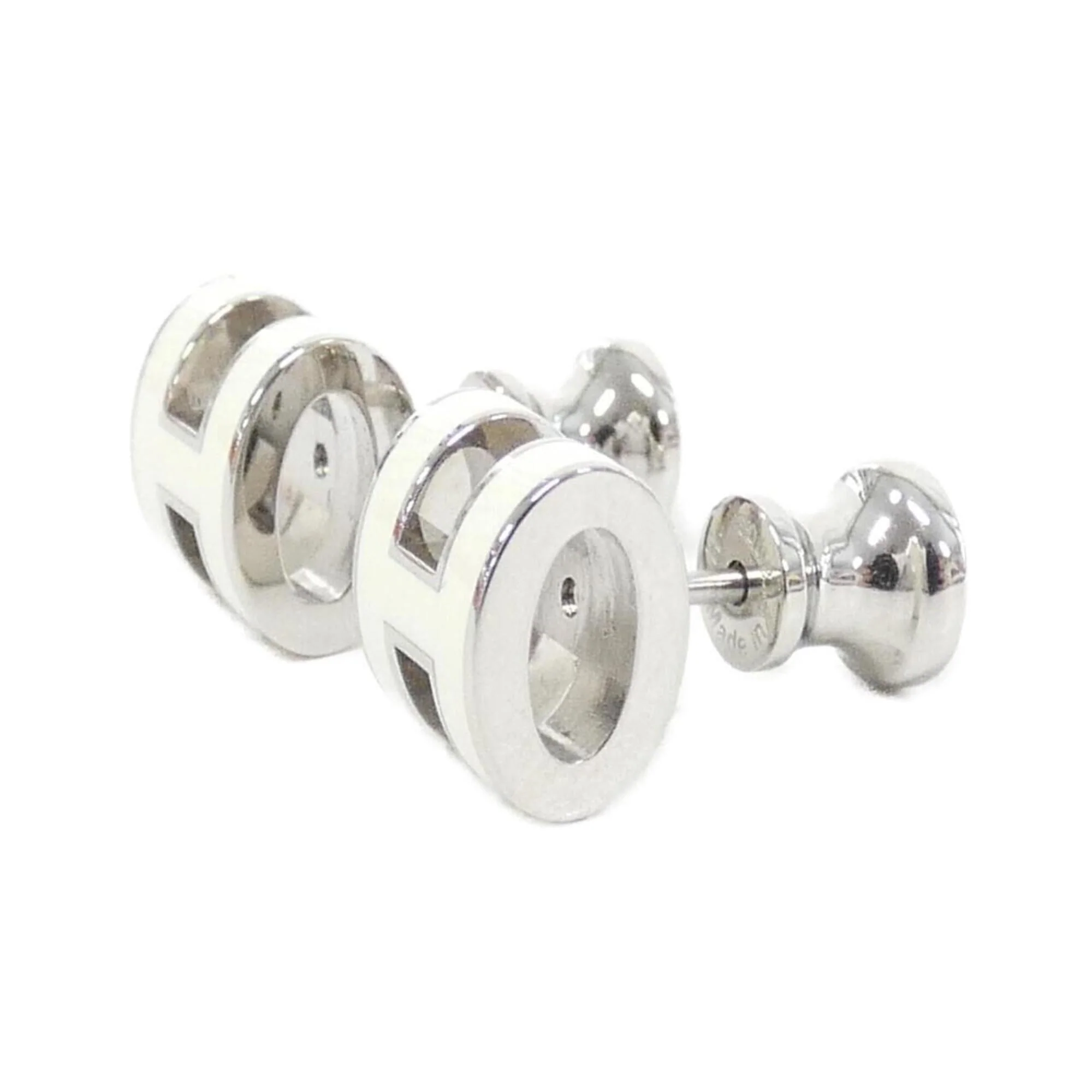 Pop H Earrings Sterling Silver Silver-Tone Metal - Image 2