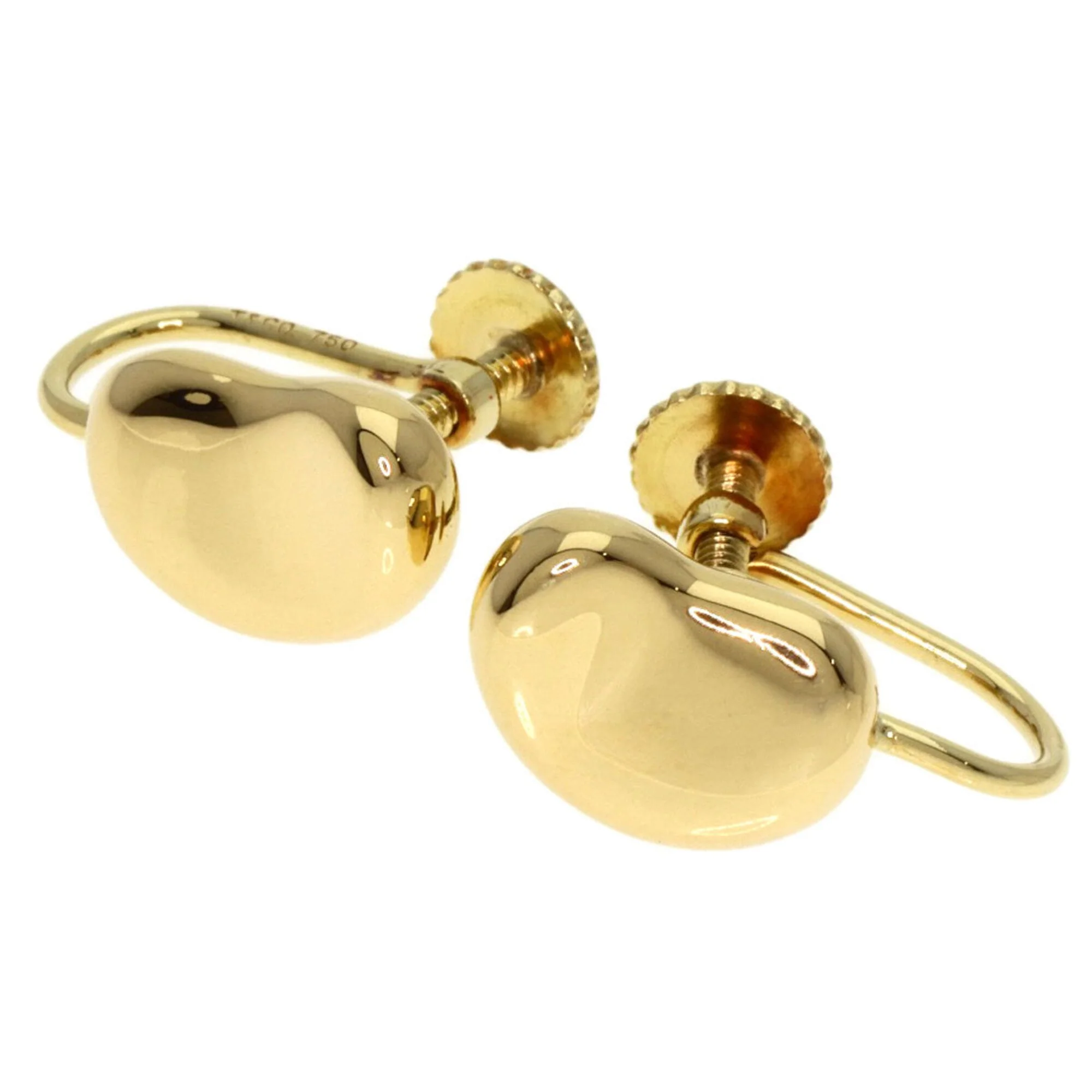 Bean Earrings 18K Yellow Gold 11.5mm 18K Yellow Gold