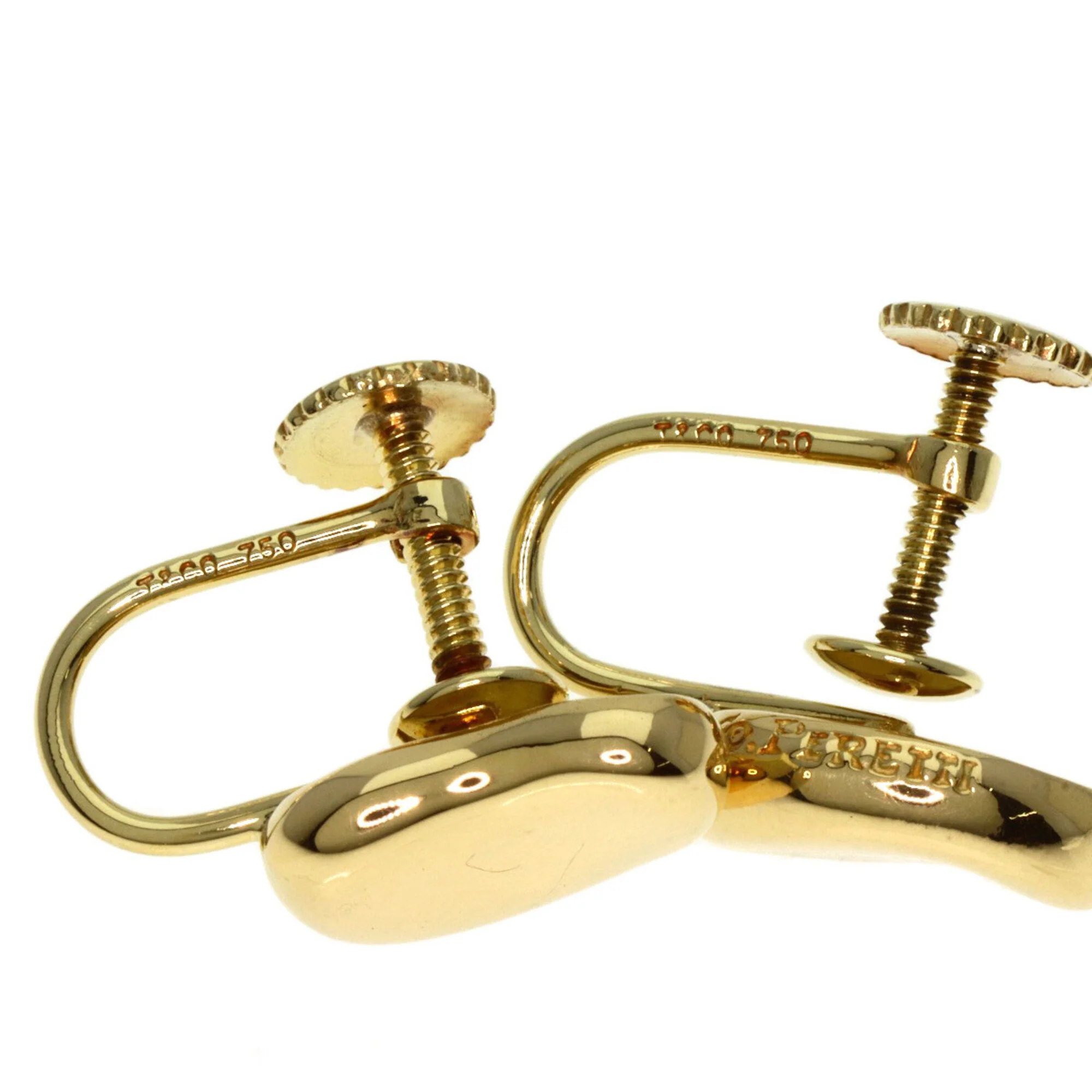 Bean Earrings 18K Yellow Gold 11.5mm 18K Yellow Gold - Image 3
