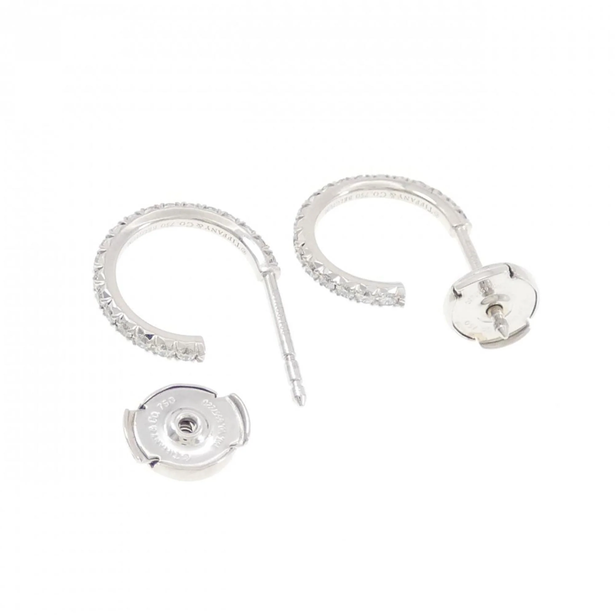 Earrings Hoop 18K White Gold - Image 3