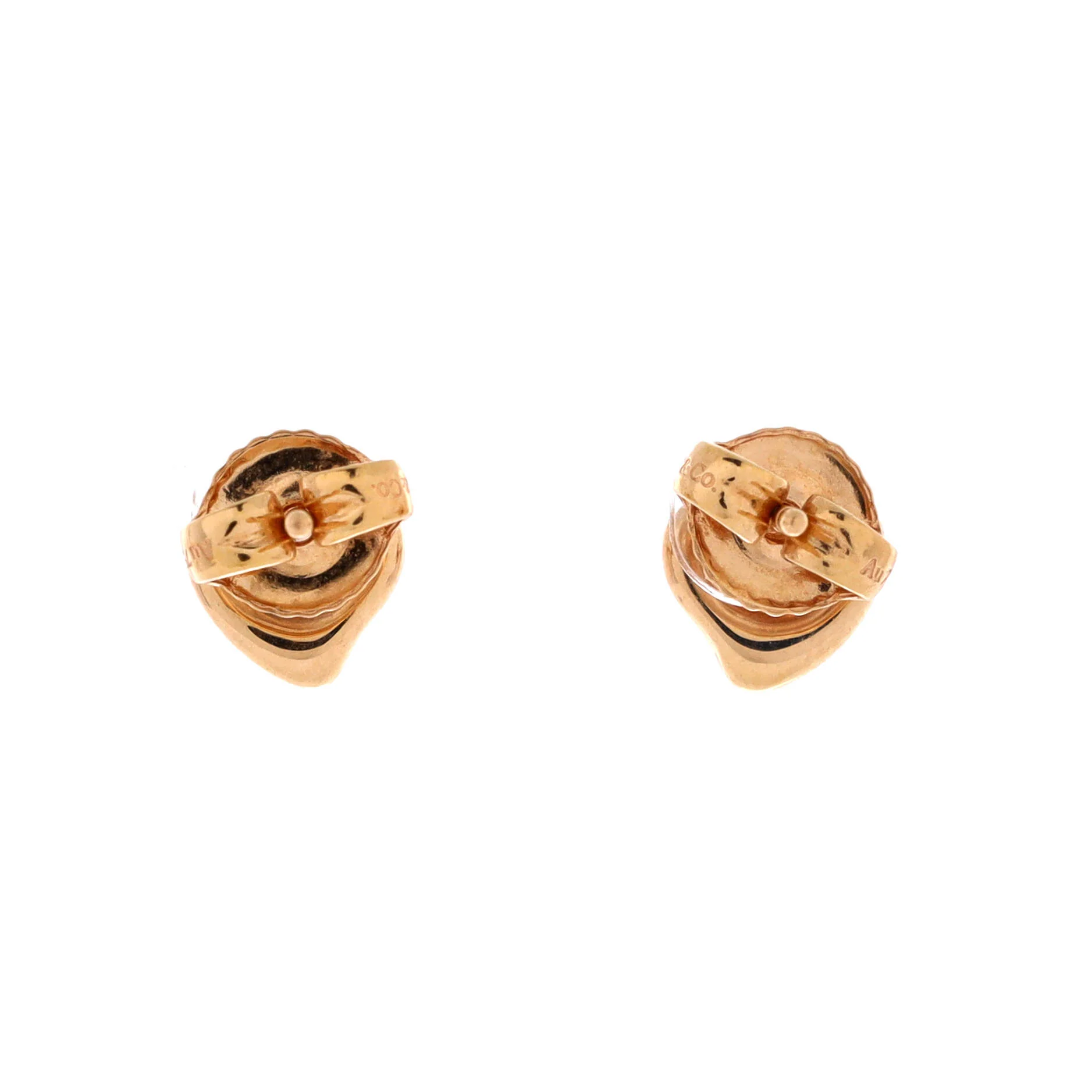 Elsa Peretti Open Heart Earrings 18K Rose Gold 7mm - Image 3