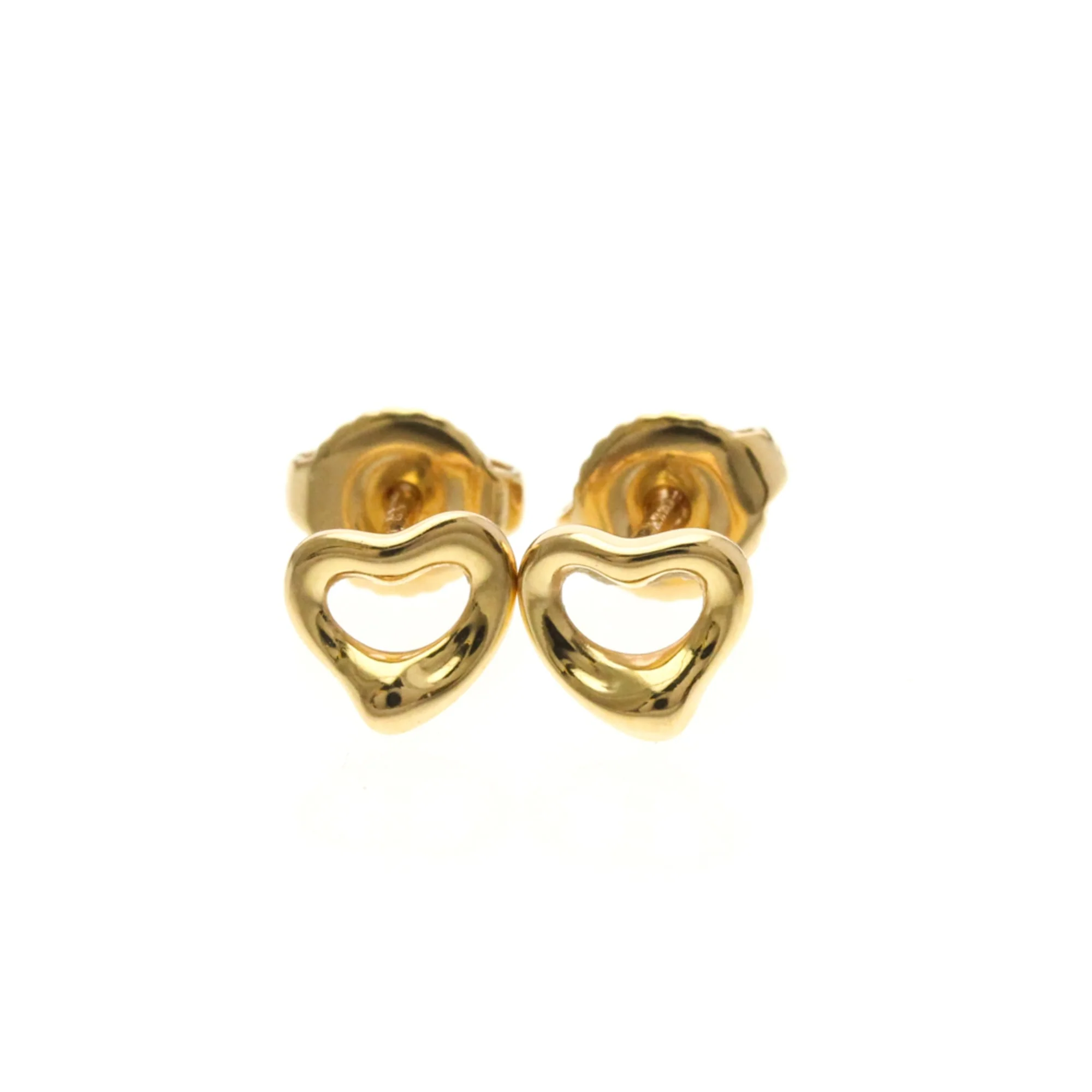 Open Heart Earrings 18K Rose Gold 7mm 18K Rose Gold
