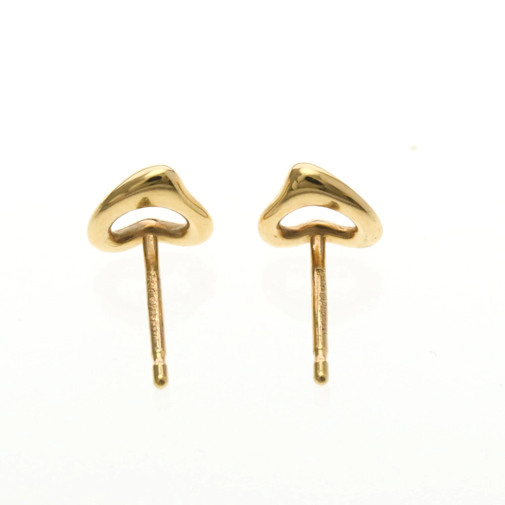 Open Heart Earrings 18K Rose Gold 7mm 18K Rose Gold - Image 2