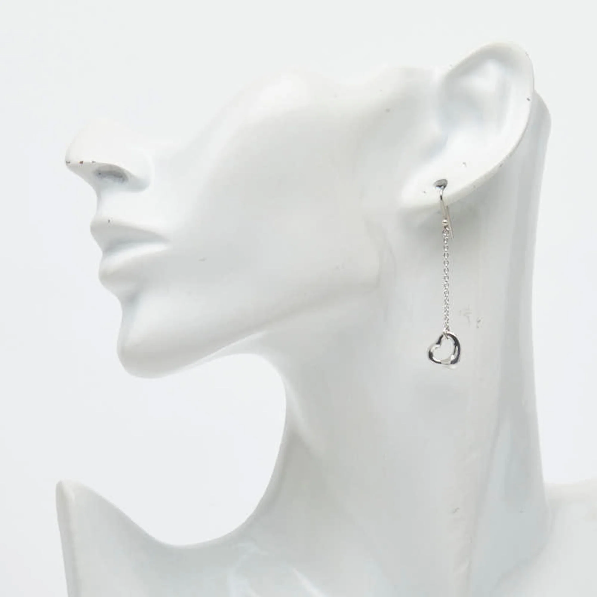 Open Heart Earrings Sterling Silver 50mm Sterling Silver - Image 4