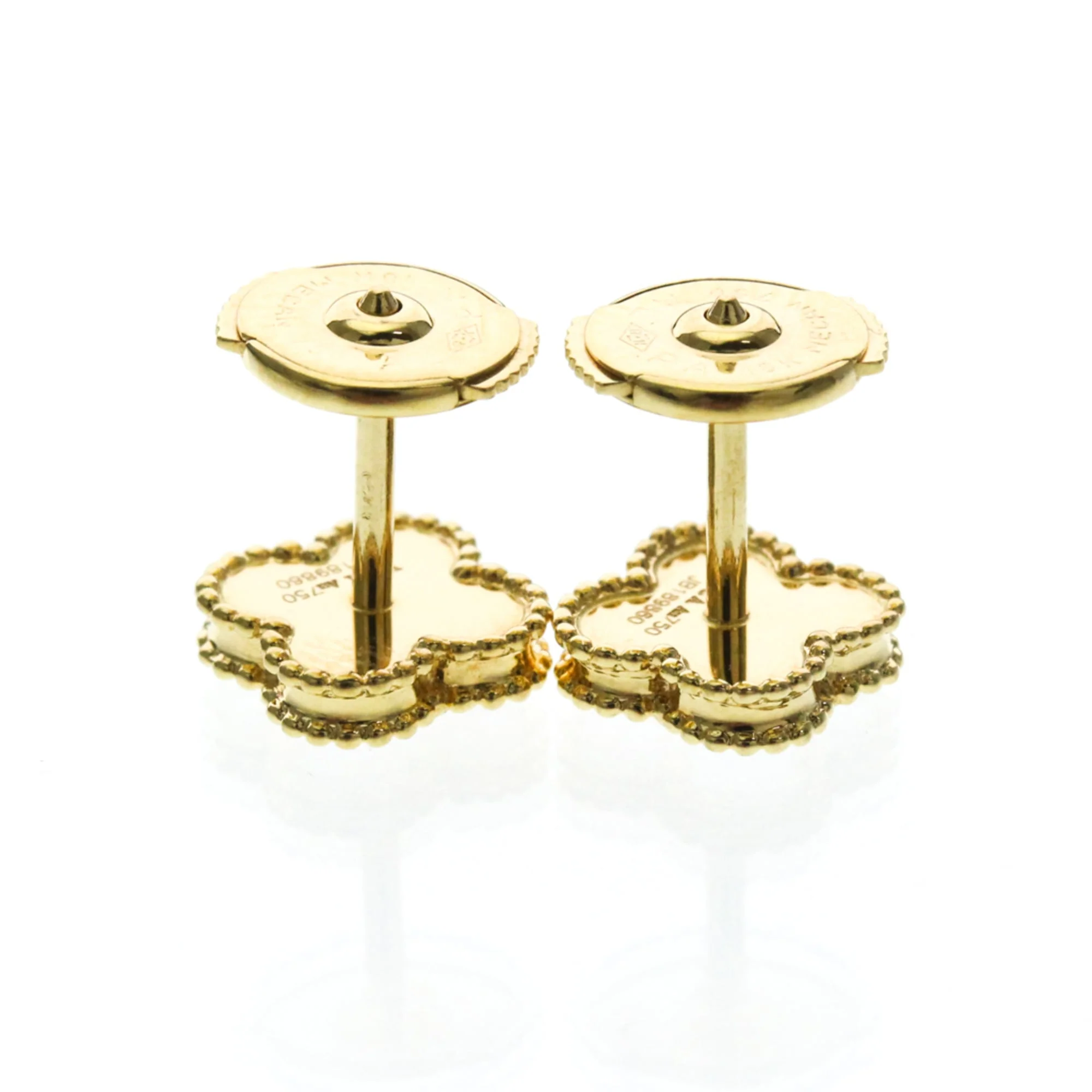 Sweet Alhambra Earrings 18K Yellow Gold and Mother of Pearl 18K Yellow Gold - Image 2