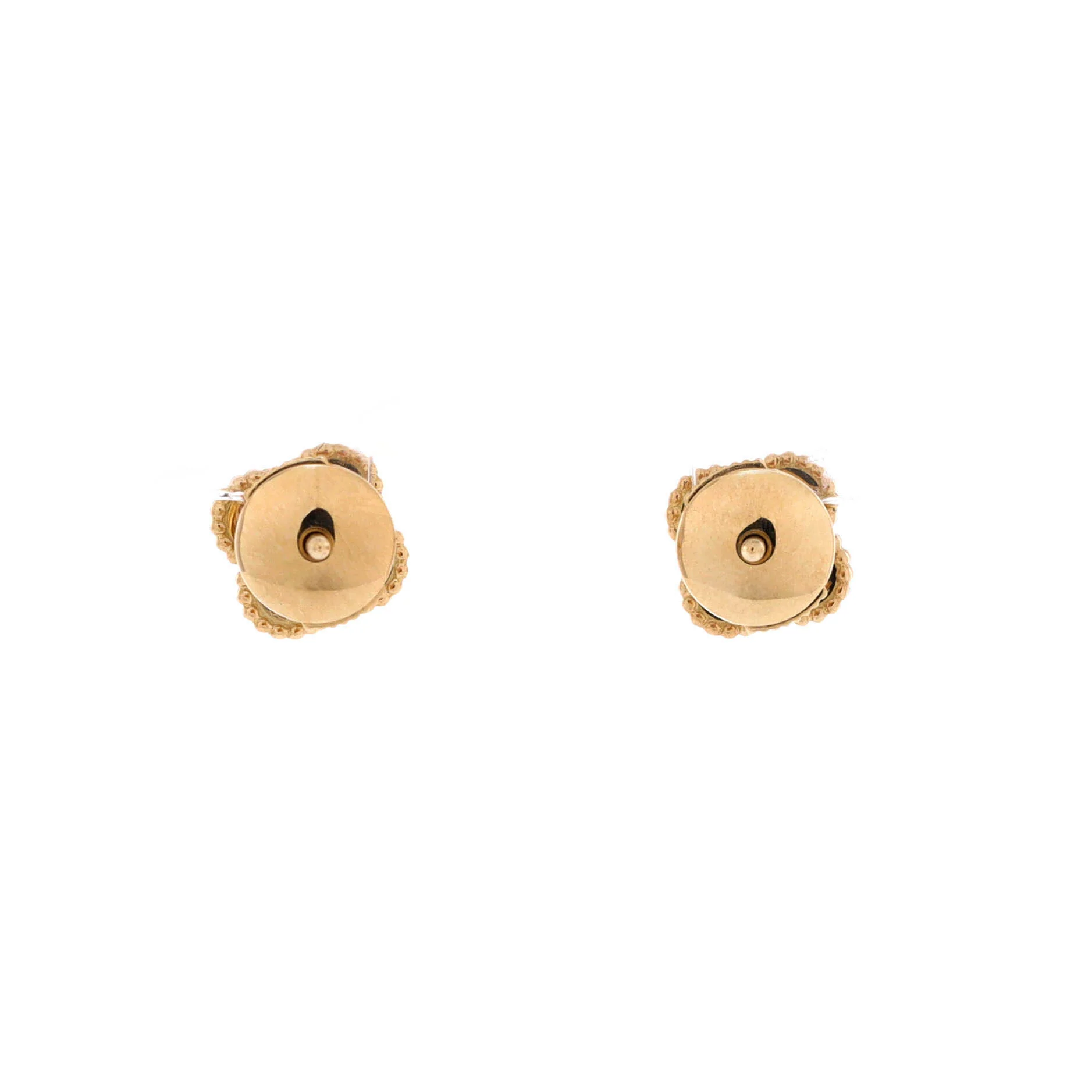 Sweet Alhambra Stud Earrings 18K Yellow Gold and Mother of Pearl - Image 2