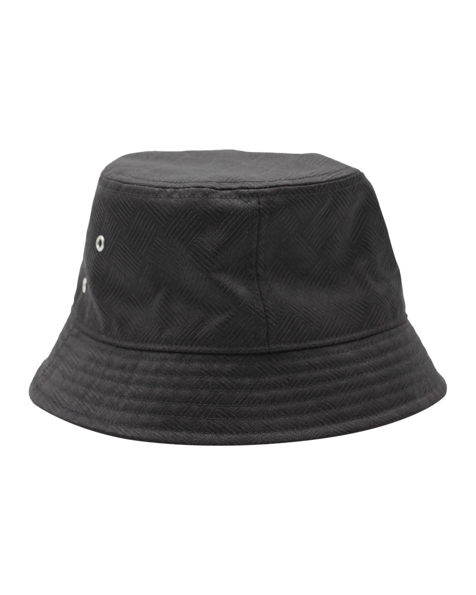 Bottega Veneta Intrecciato Effect Bucket Hat in Black Polyamide - Image 8