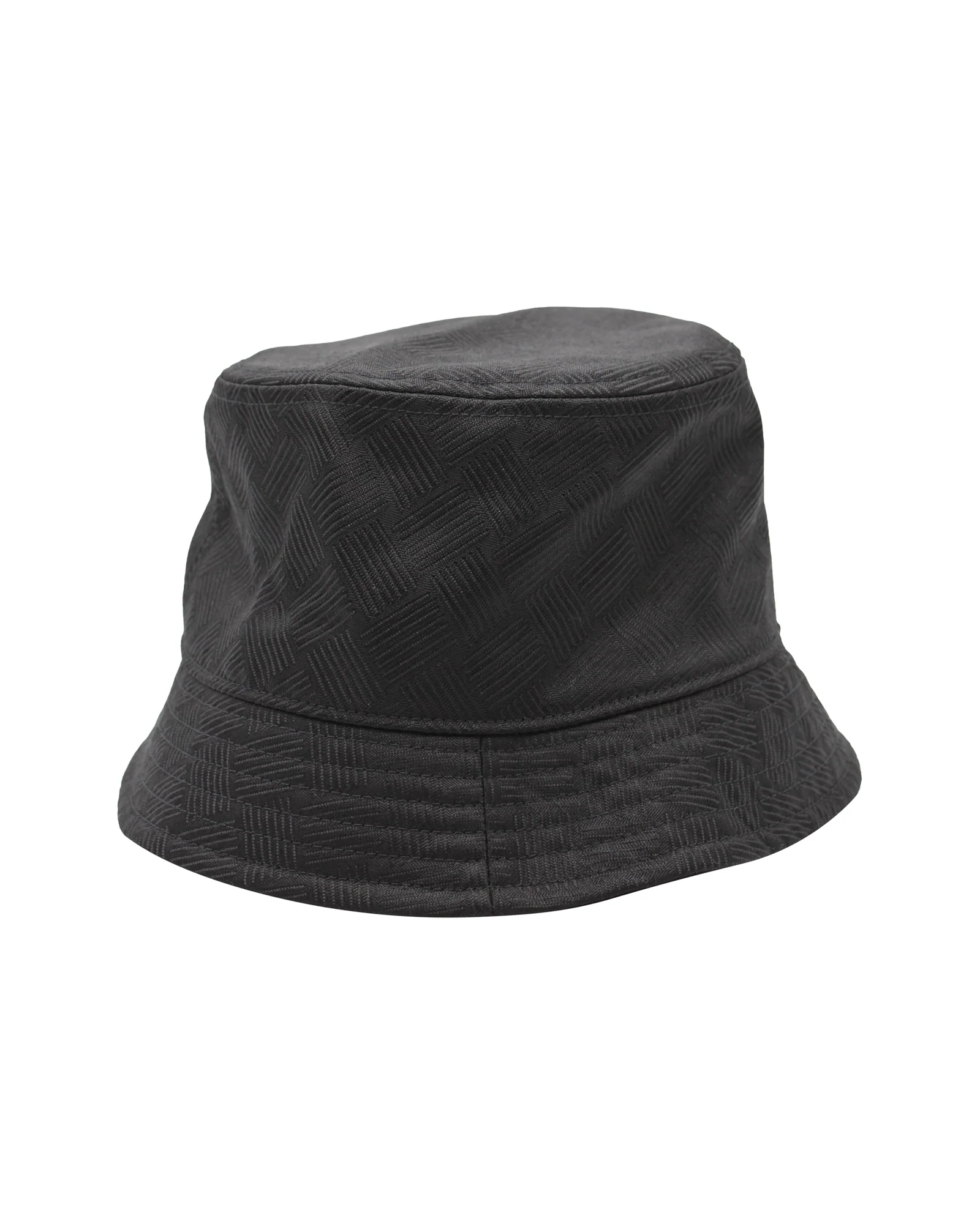 Bottega Veneta Intrecciato Effect Bucket Hat in Black Polyamide - Image 9