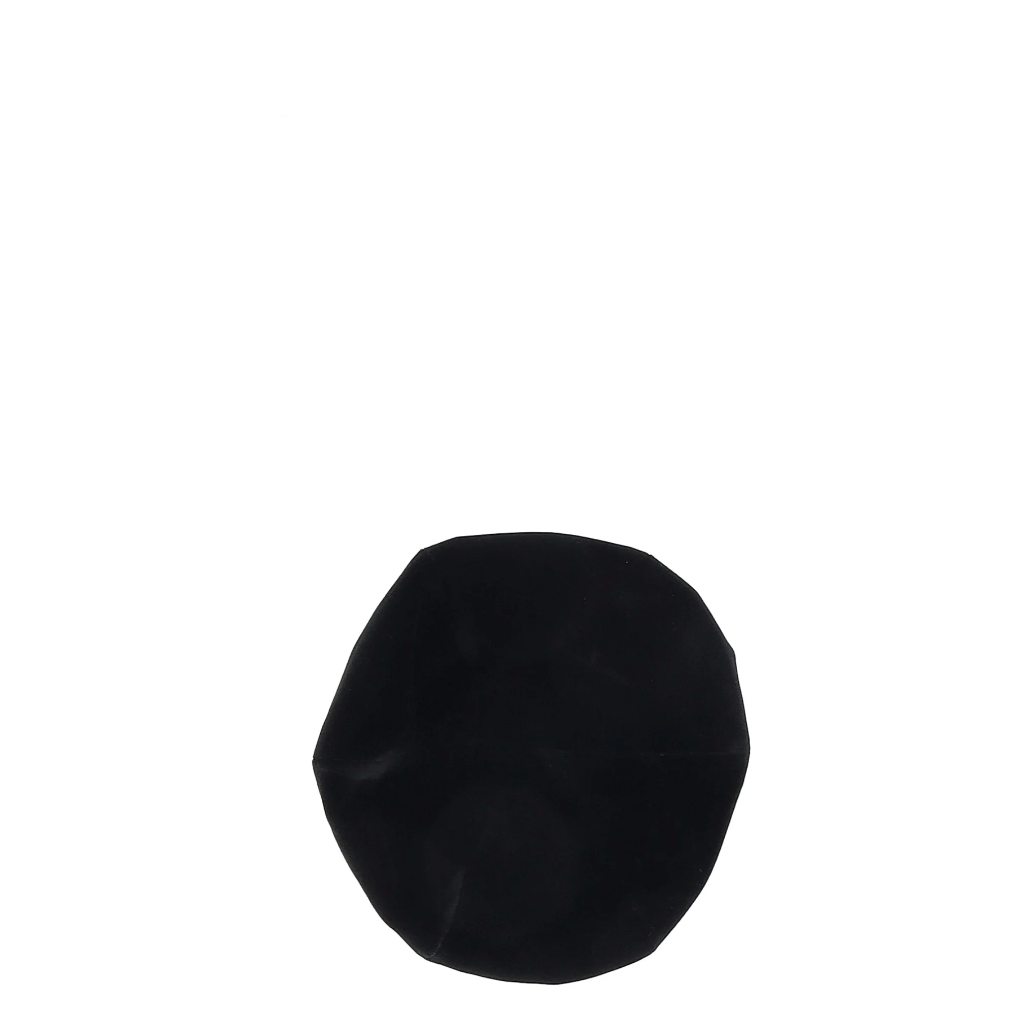 Prada Ribbon Detail Beret Hat in Black Velvet - Image 4