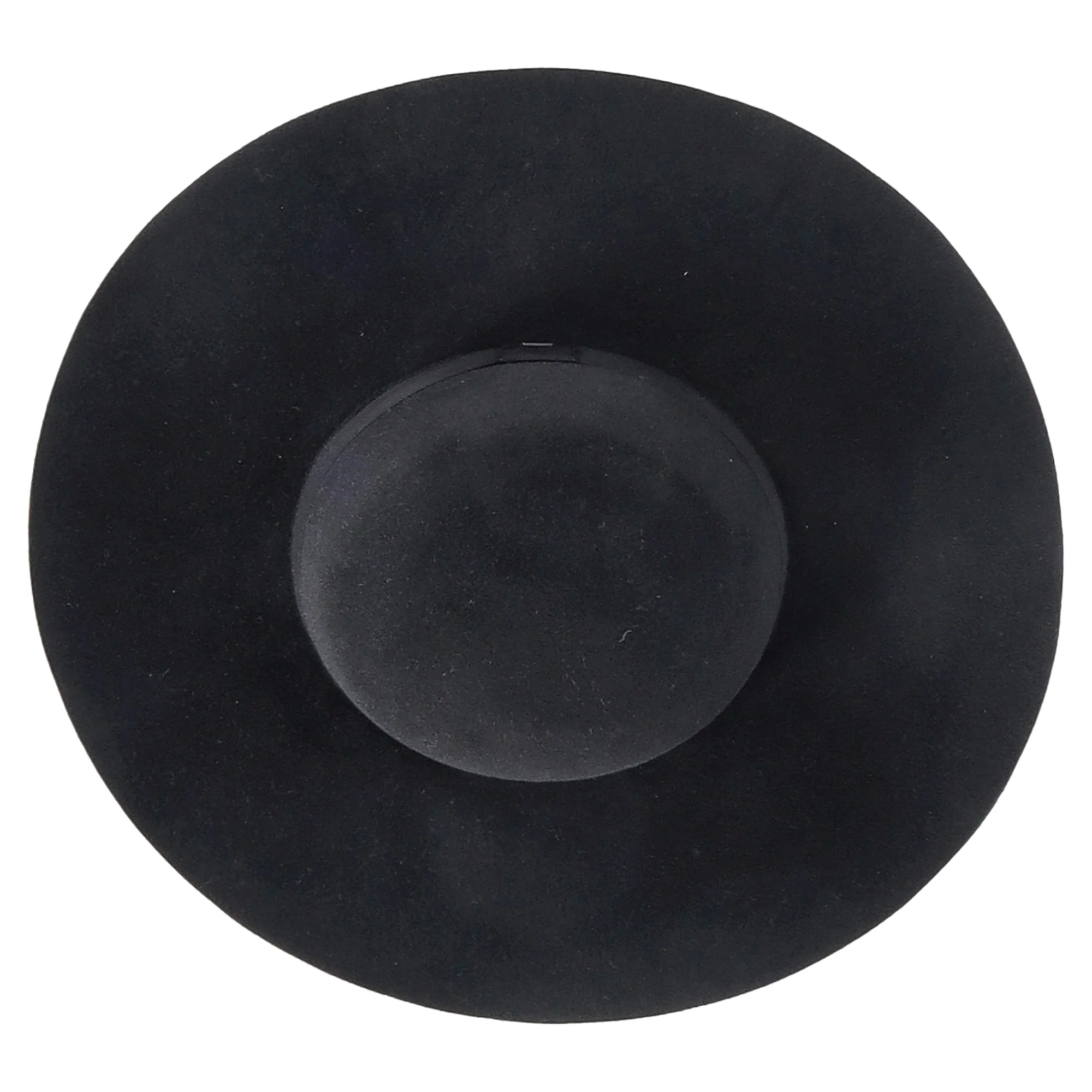 Saint Laurent Ribbon Band Flat Brim Hat in Black Wool - Image 3
