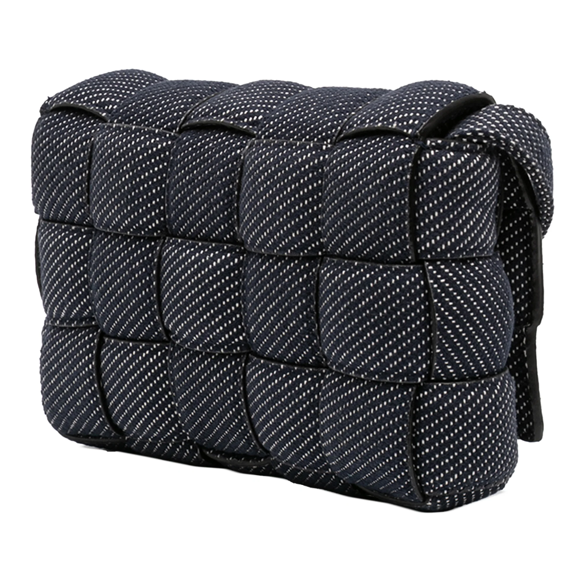 Cassette Crossbody Bag Padded Maxi Intrecciato Denim - Image 2