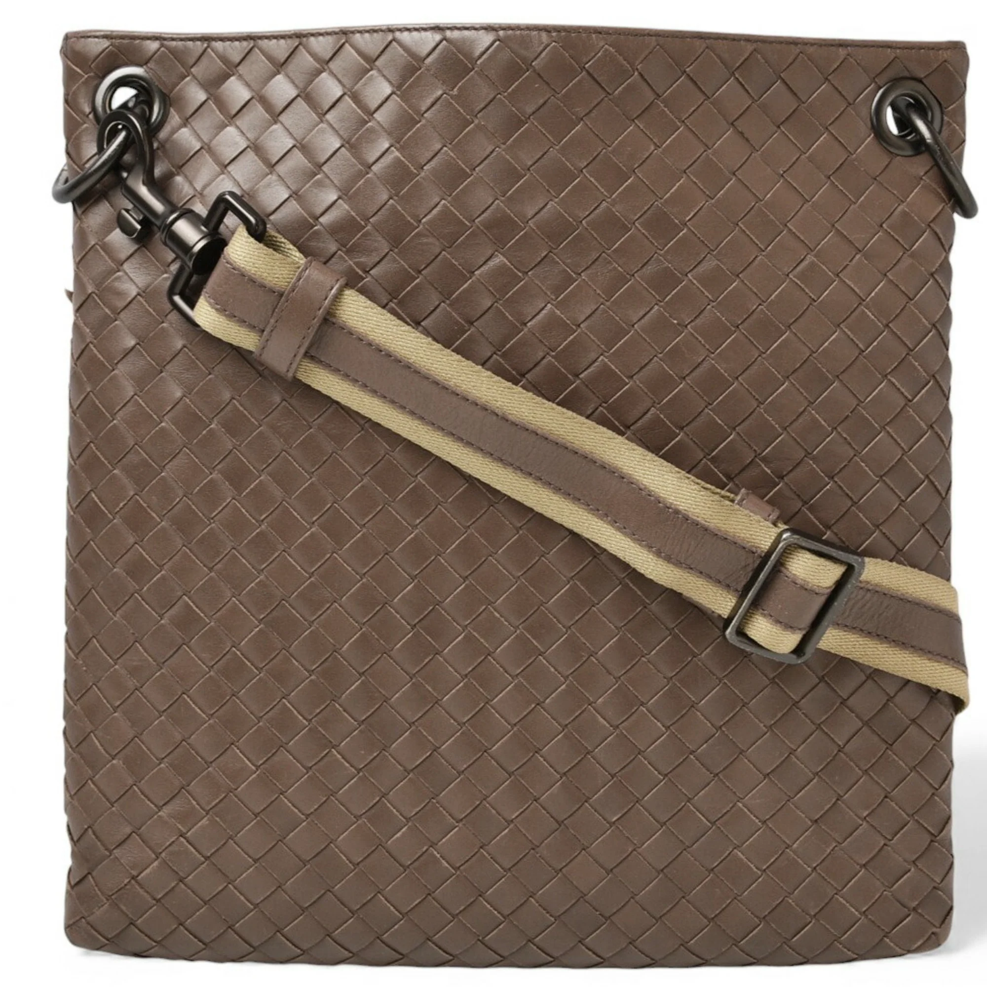 Flat Messenger Bag Intrecciato Nappa Medium - Image 2