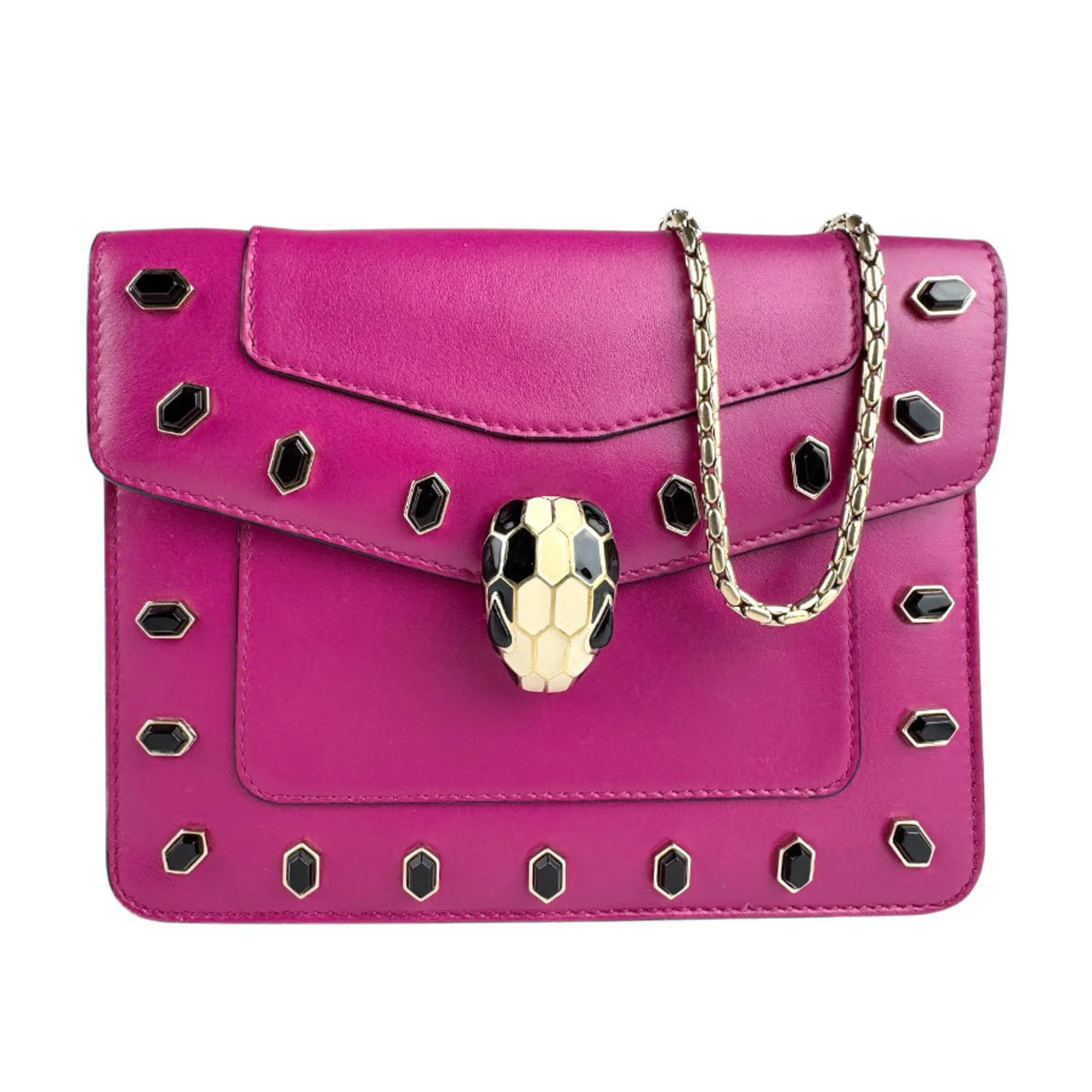 Serpenti Forever Shoulder Bag Embellished Leather Small