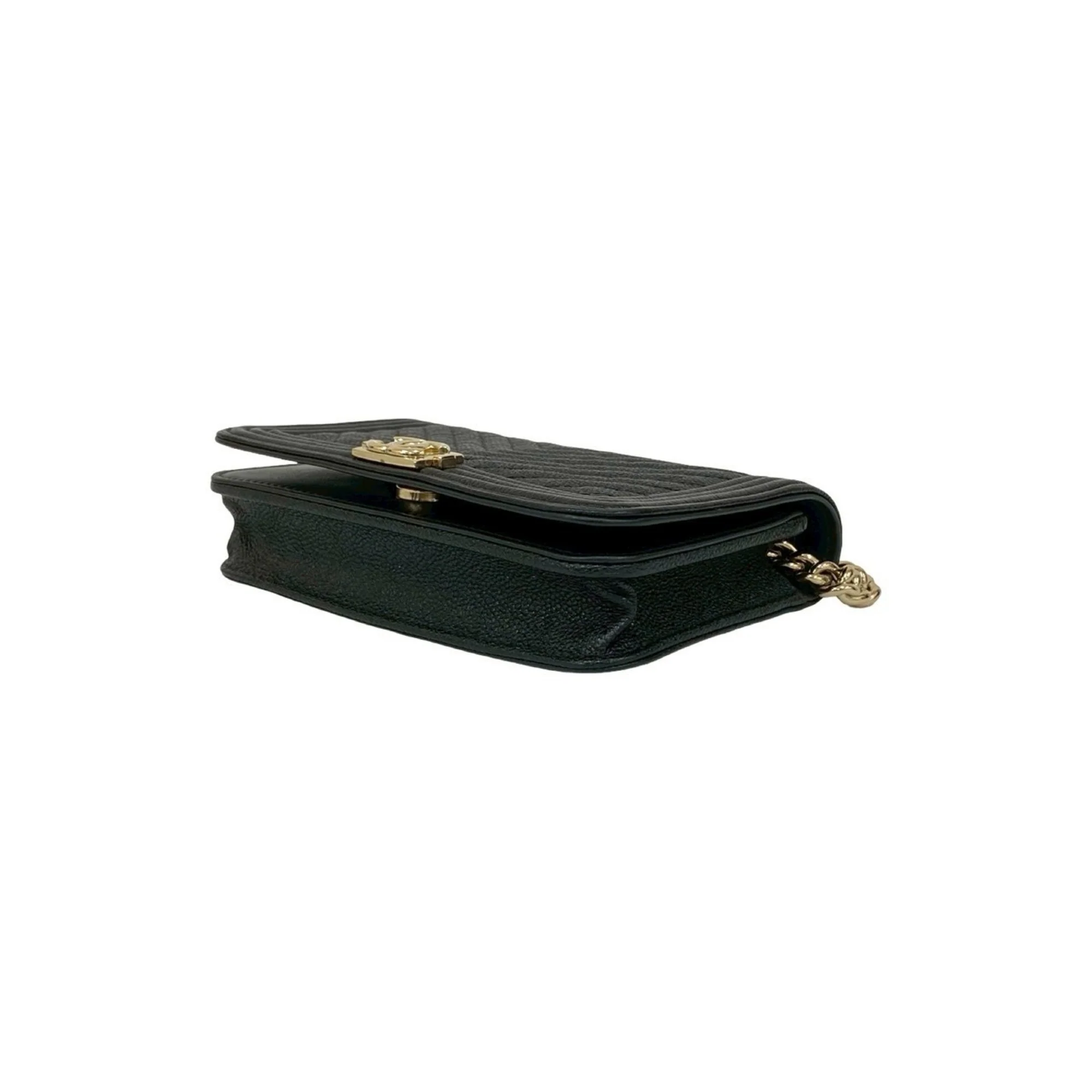 Boy Wallet on Chain Chevron Caviar - Image 8