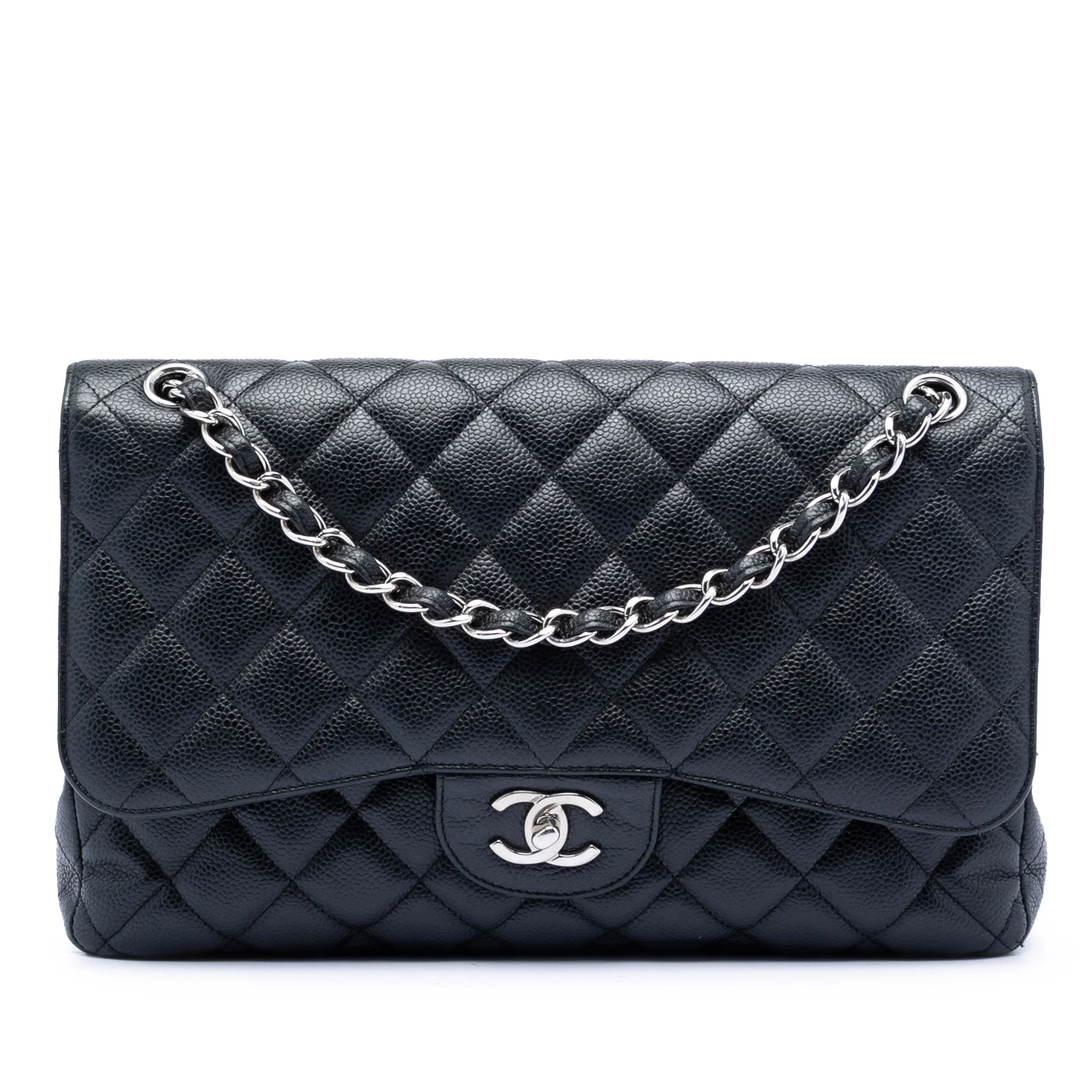 Classic Double Flap Bag Quilted Caviar Jumbo