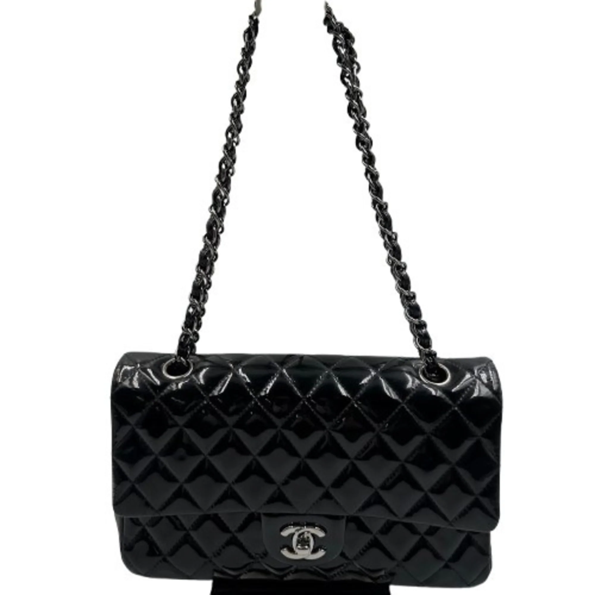 Classic Double Flap Bag Quilted Patent Medium - Image 3