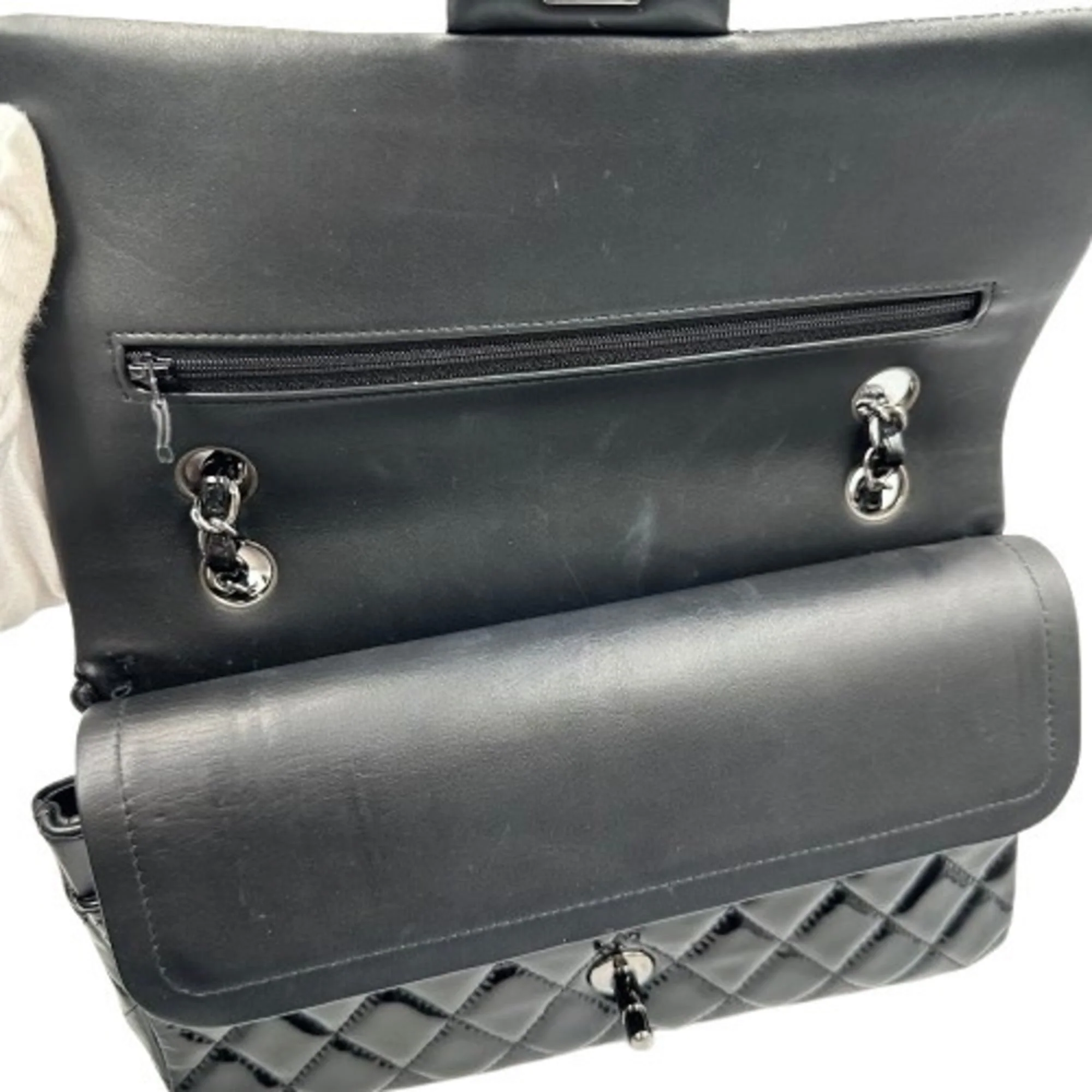 Classic Double Flap Bag Quilted Patent Medium - Image 7