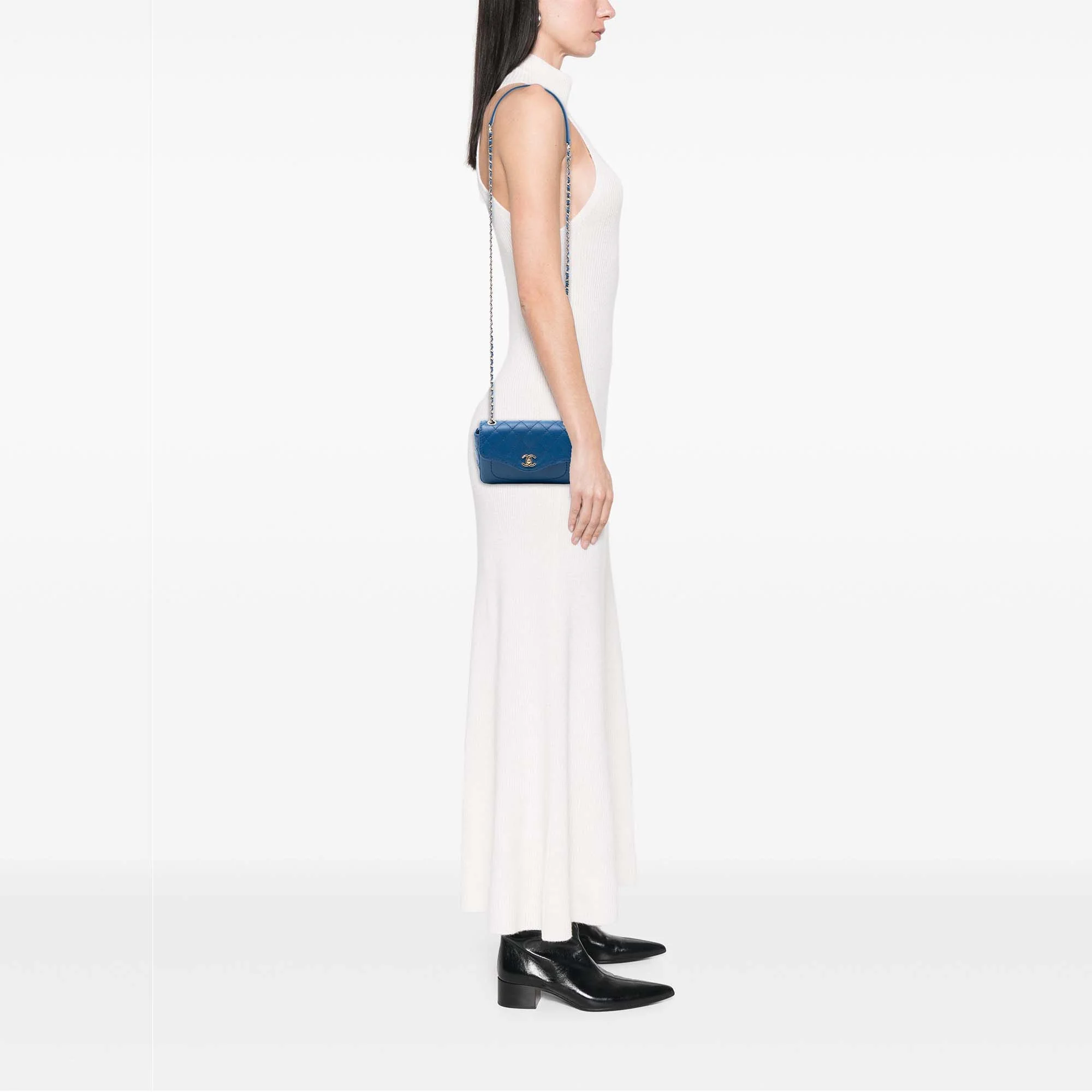 Coco Curve Envelope Flap Bag Quilted Goatskin Mini - Image 7