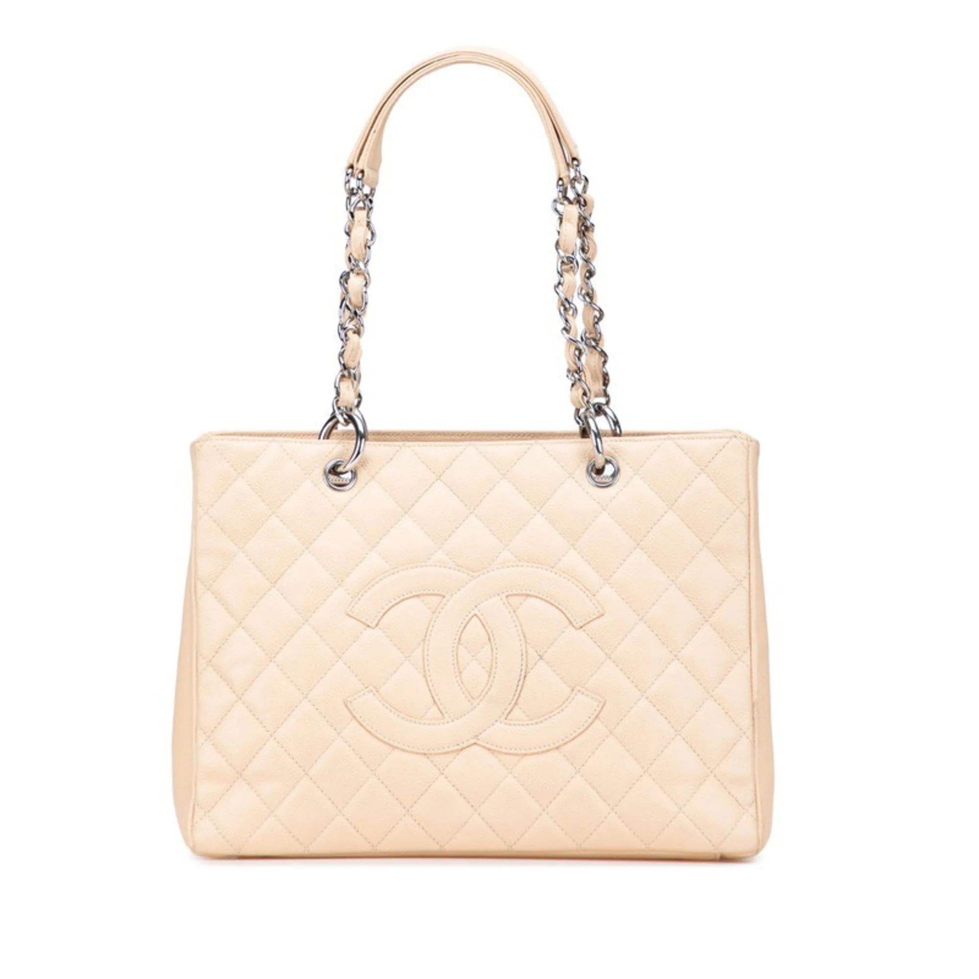 Grand Shopping Tote Quilted Caviar